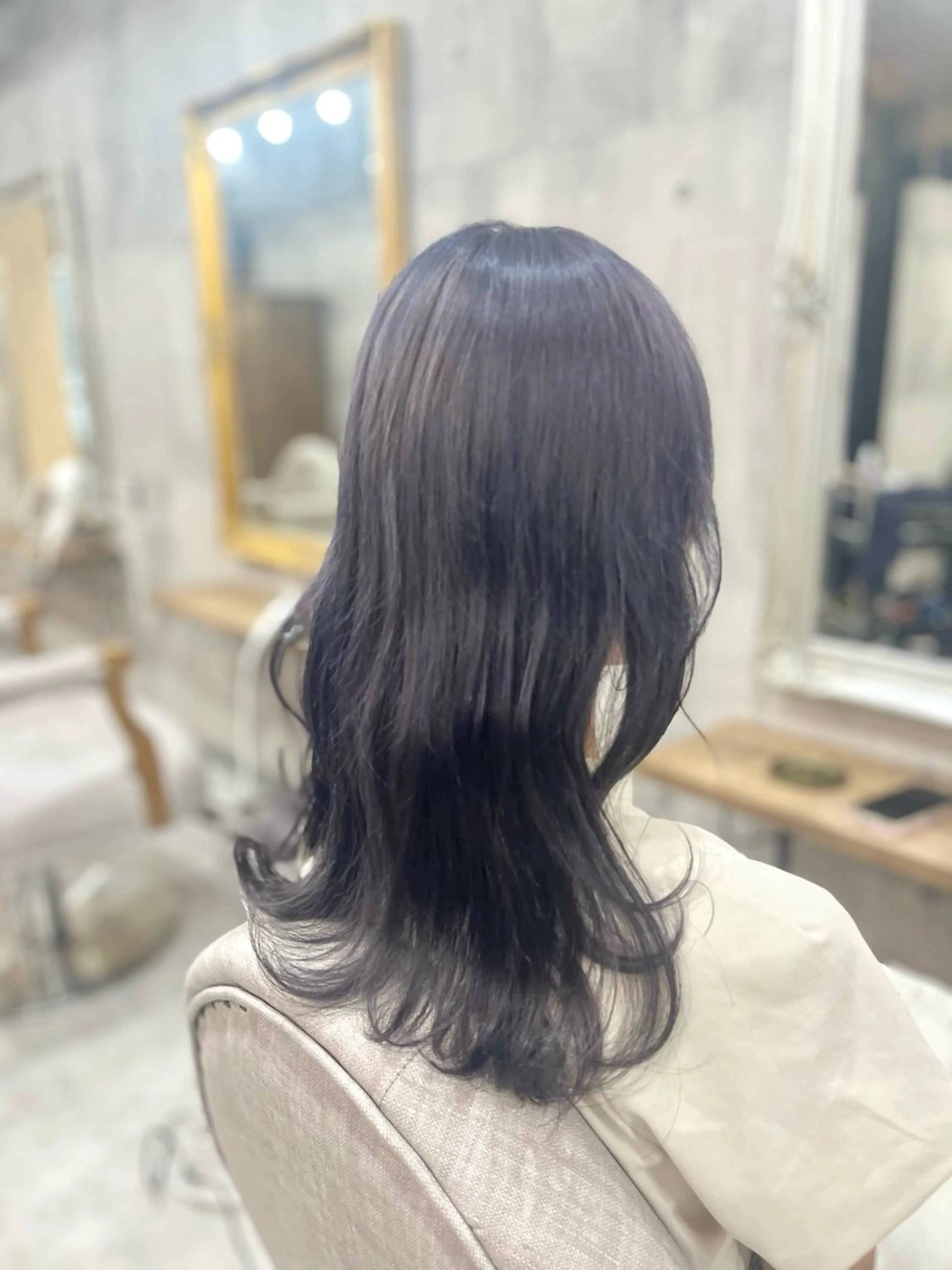 セミロング パープルカラー ヘアカラー トリートメント 髪質改善カラー/韓国 /井上 拓也のヘアスタイル