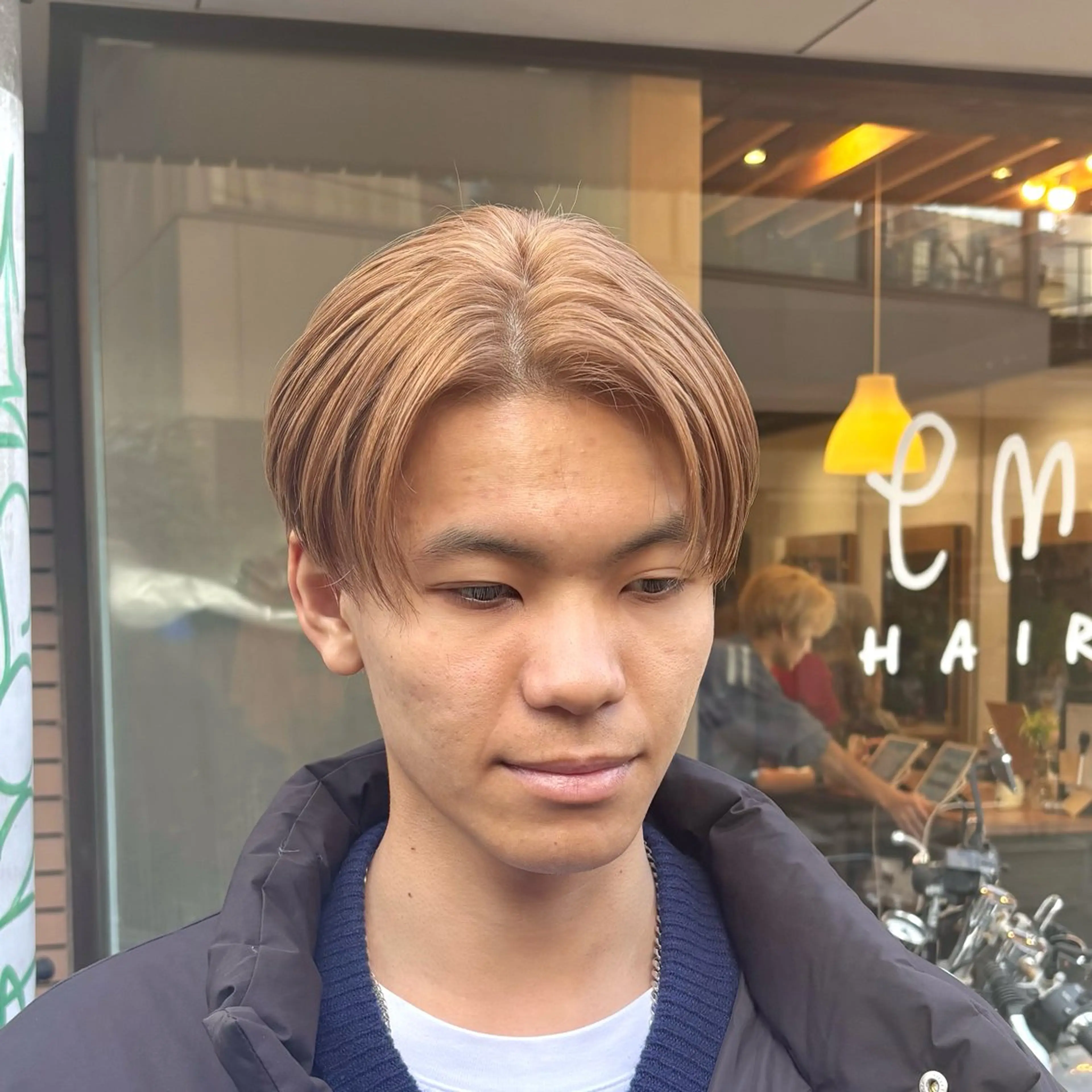 カラー メンズ ヘアカラー トリートメント ヘッドスパ ヘアセット 🍎ハイトーン/ 透明感カラー🍎リオのヘアスタイル