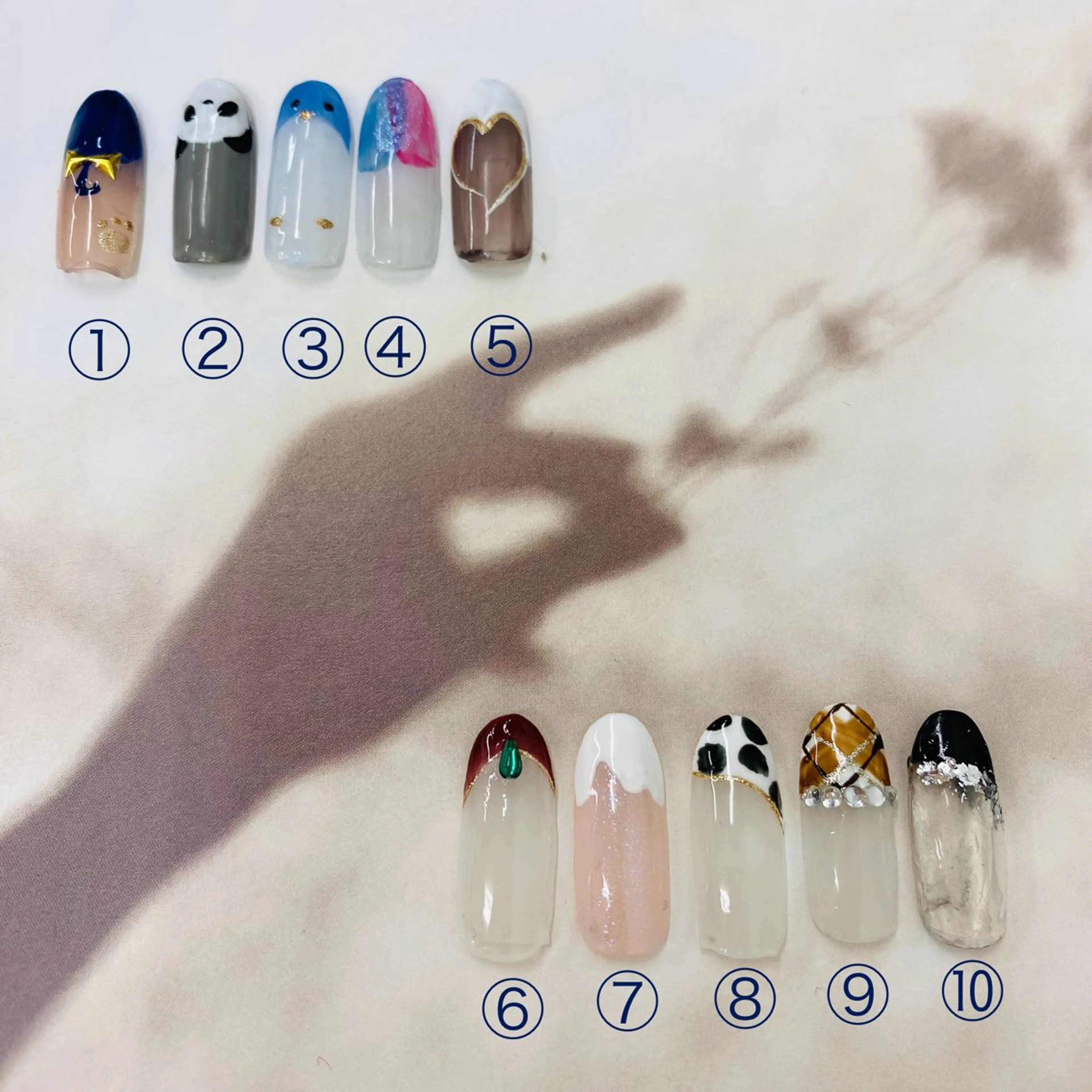 6.【オフなし】フレンチ+写真アート2本付 0円の写真