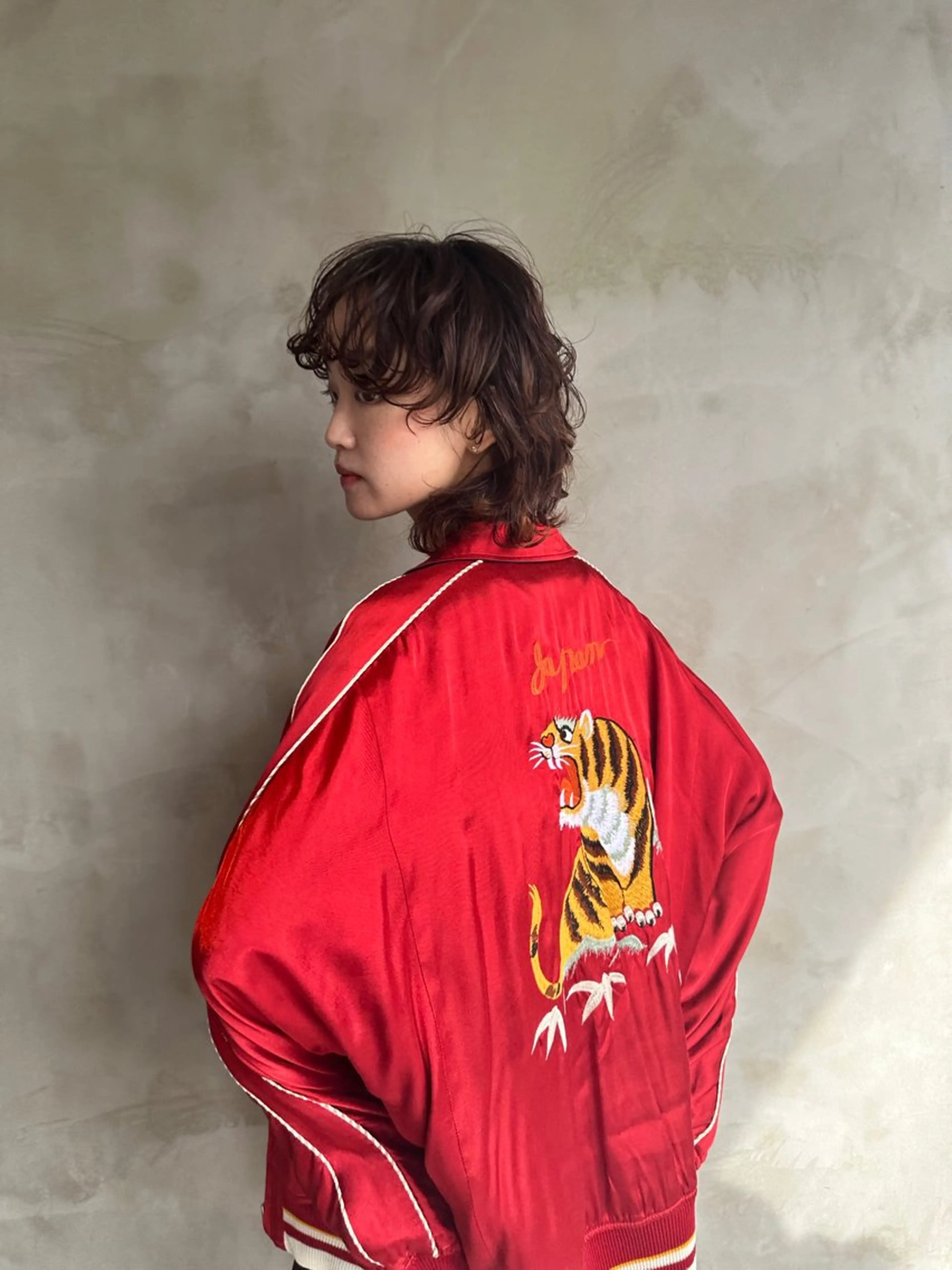 ミディアム カラー パーマ 山田 裕介のヘアスタイル