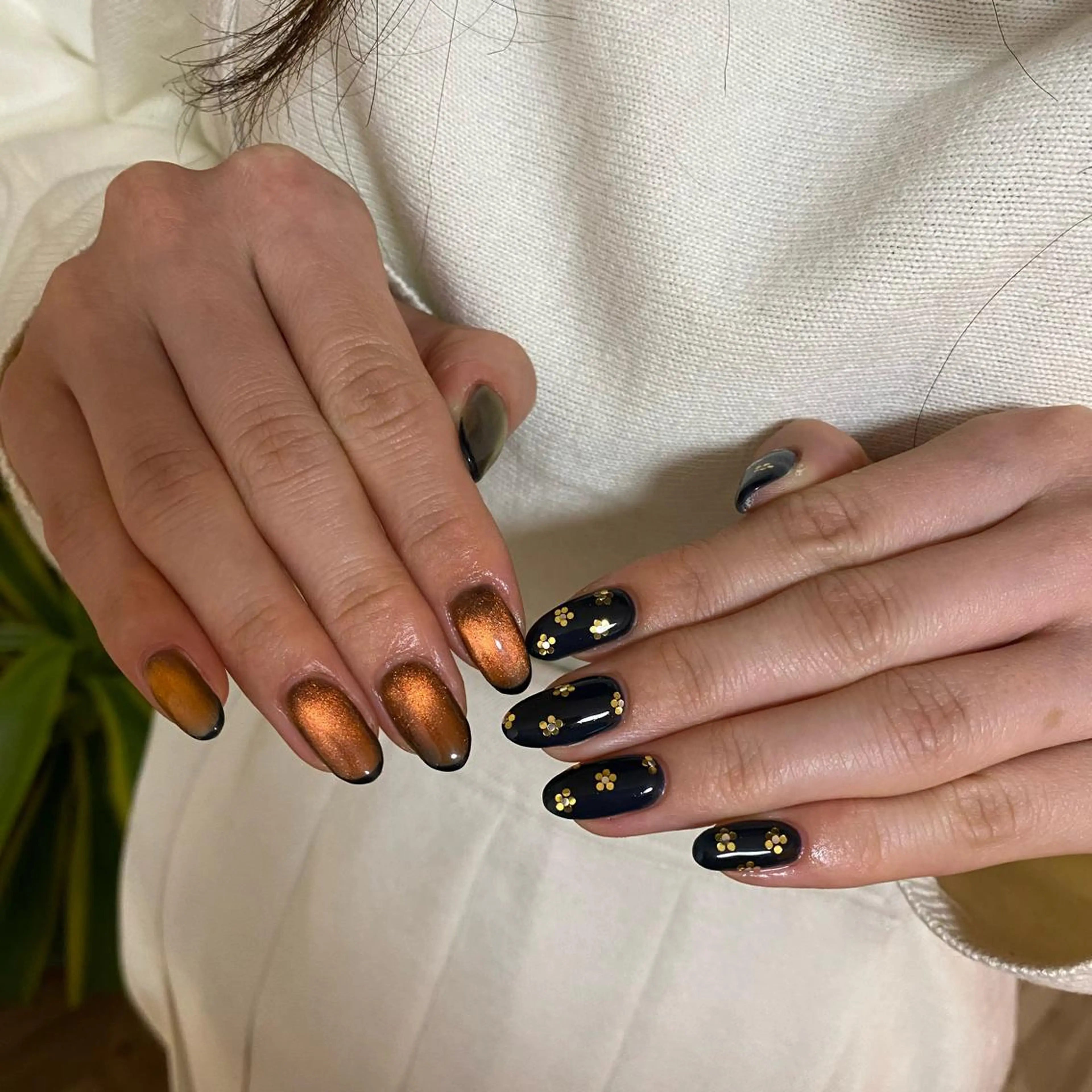 ネイル ハンドネイル Amber21.所属・Nagahama Akariのネイルデザイン