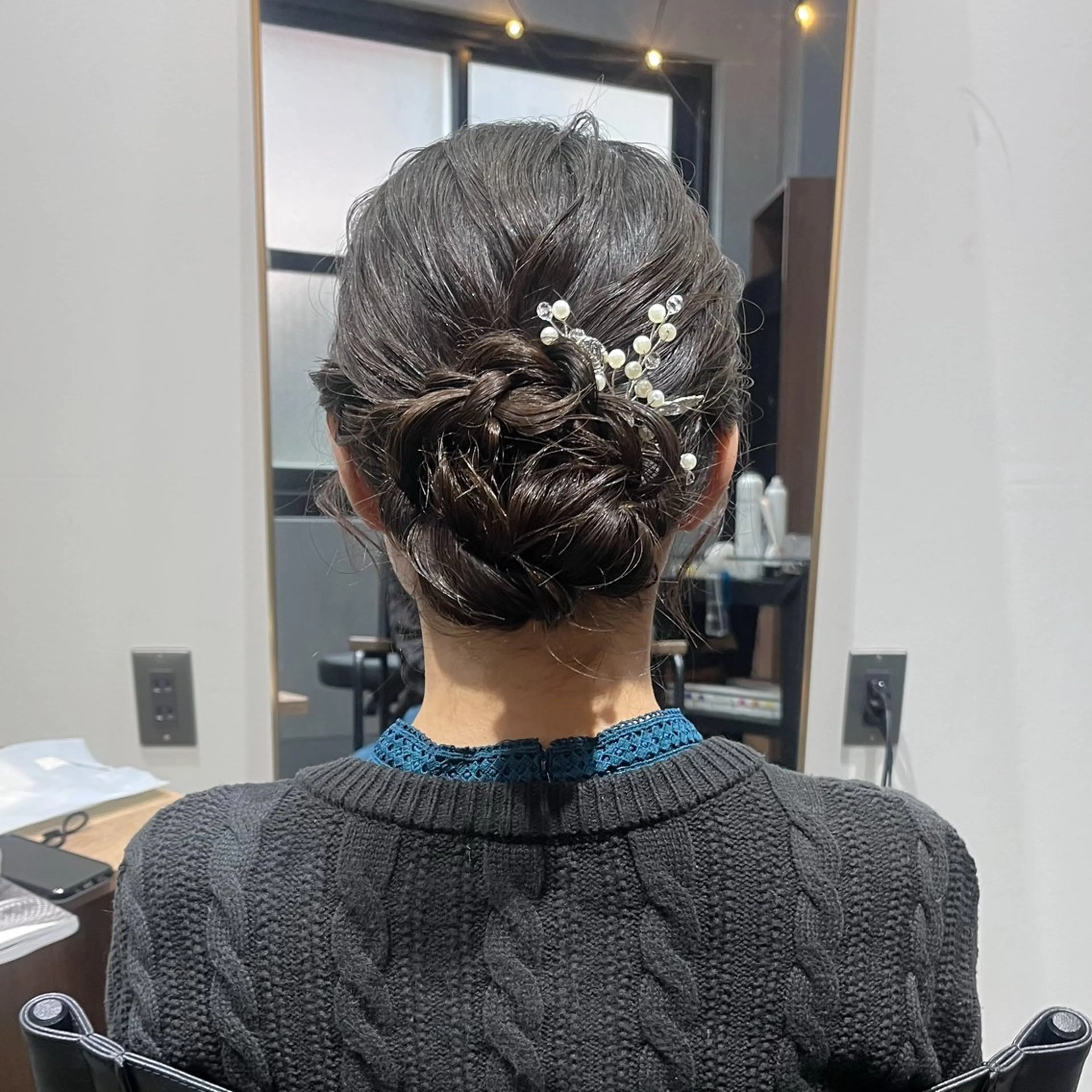 セミロング ヘアアレンジ ヘアセット 伊藤 玲衣のヘアスタイル