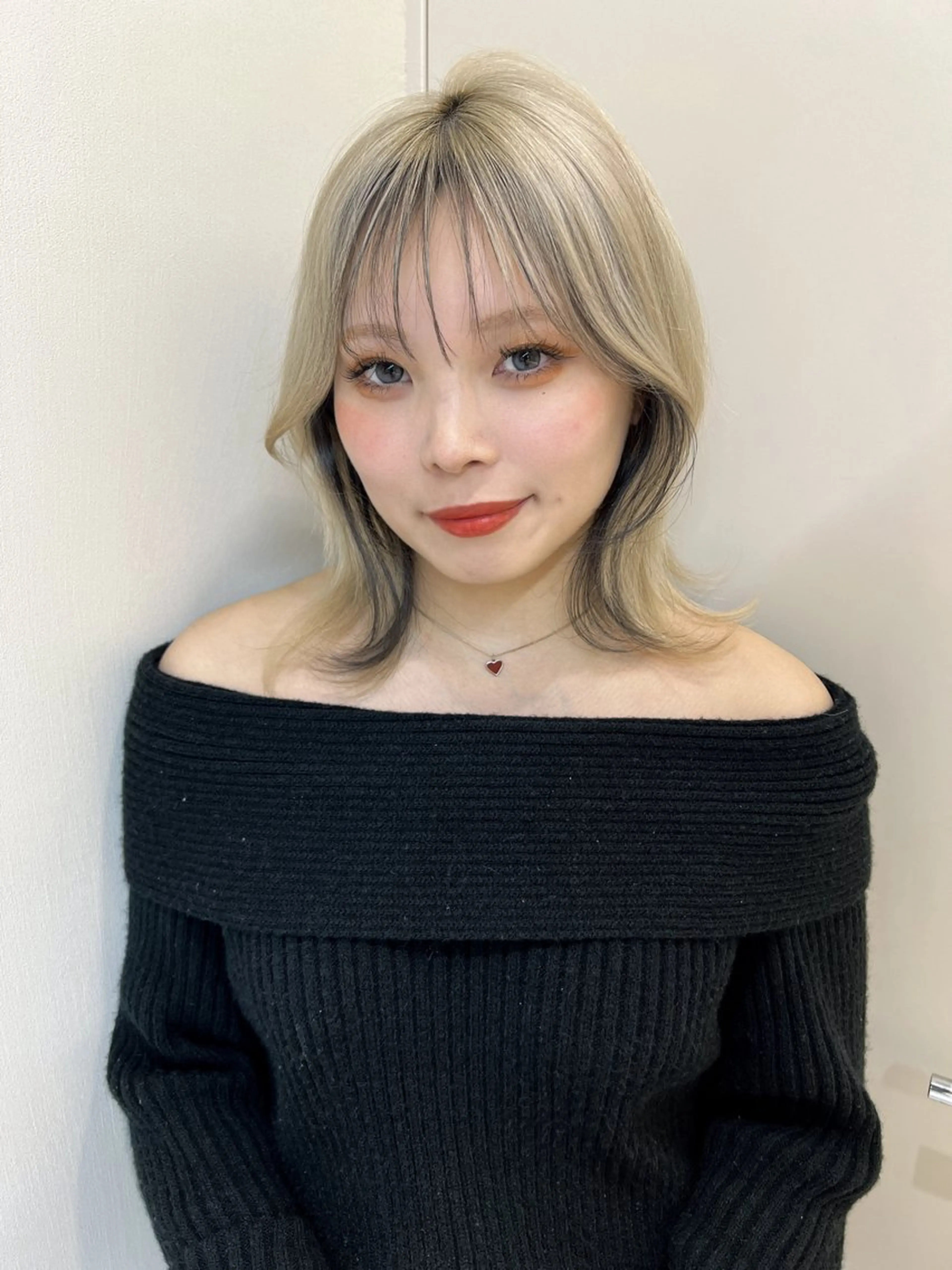 ミディアム 💖しの💖韓国ヘア レイヤーカットのヘアスタイル