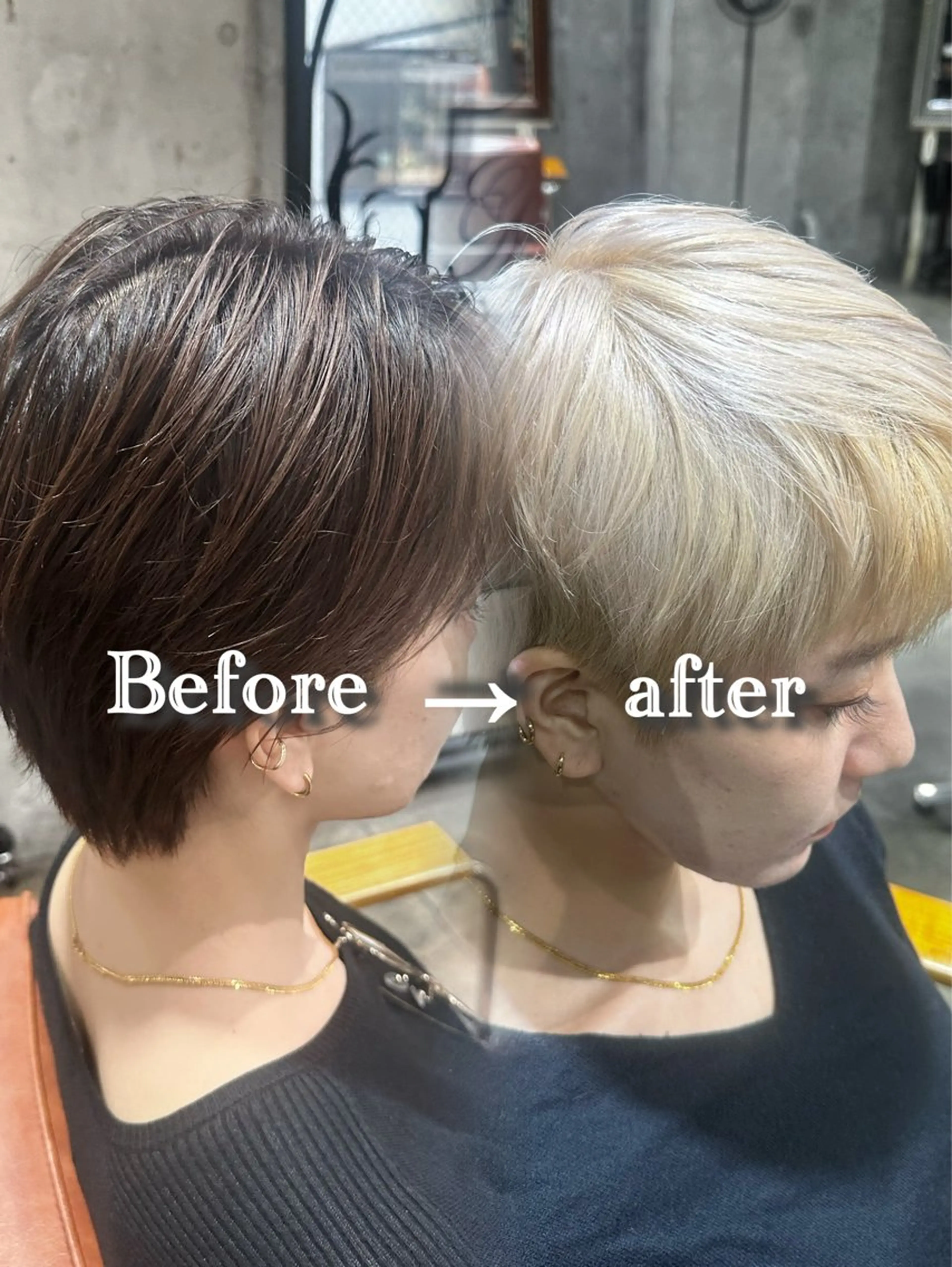 ショート カラー ヘアカラー 【💎ツヤ髪💎】 ダメージレスカラー✨のヘアスタイル