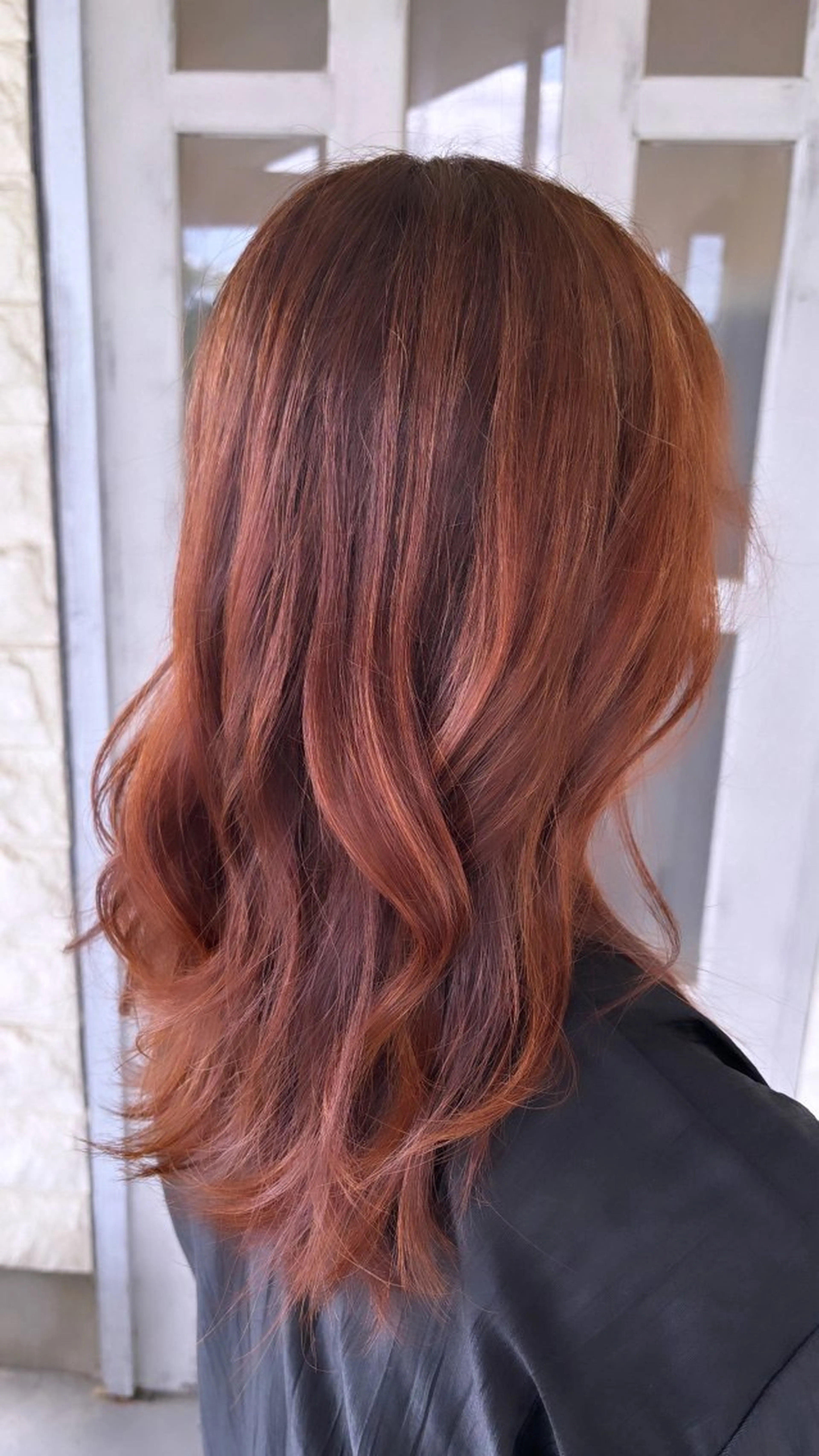 ミディアム カラー ブリーチ ブリーチなしカラー オレンジ あいか🌷韓国ヘア/ 艶髪/ハイトーンのヘアスタイル