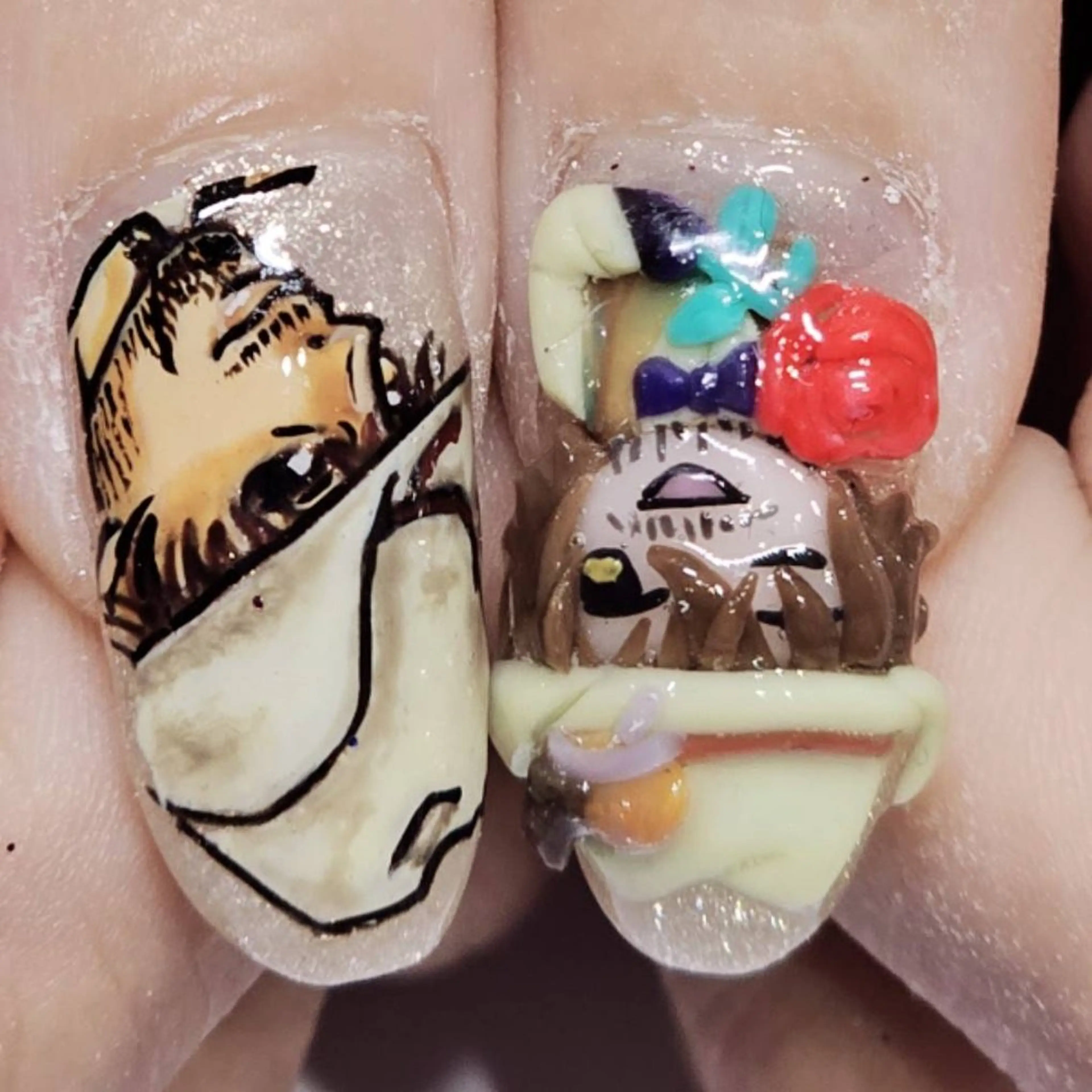 ネイル アートネイル ボルドー ラメ(グリッター) ハンドネイル よしだ ひろきのネイルデザイン