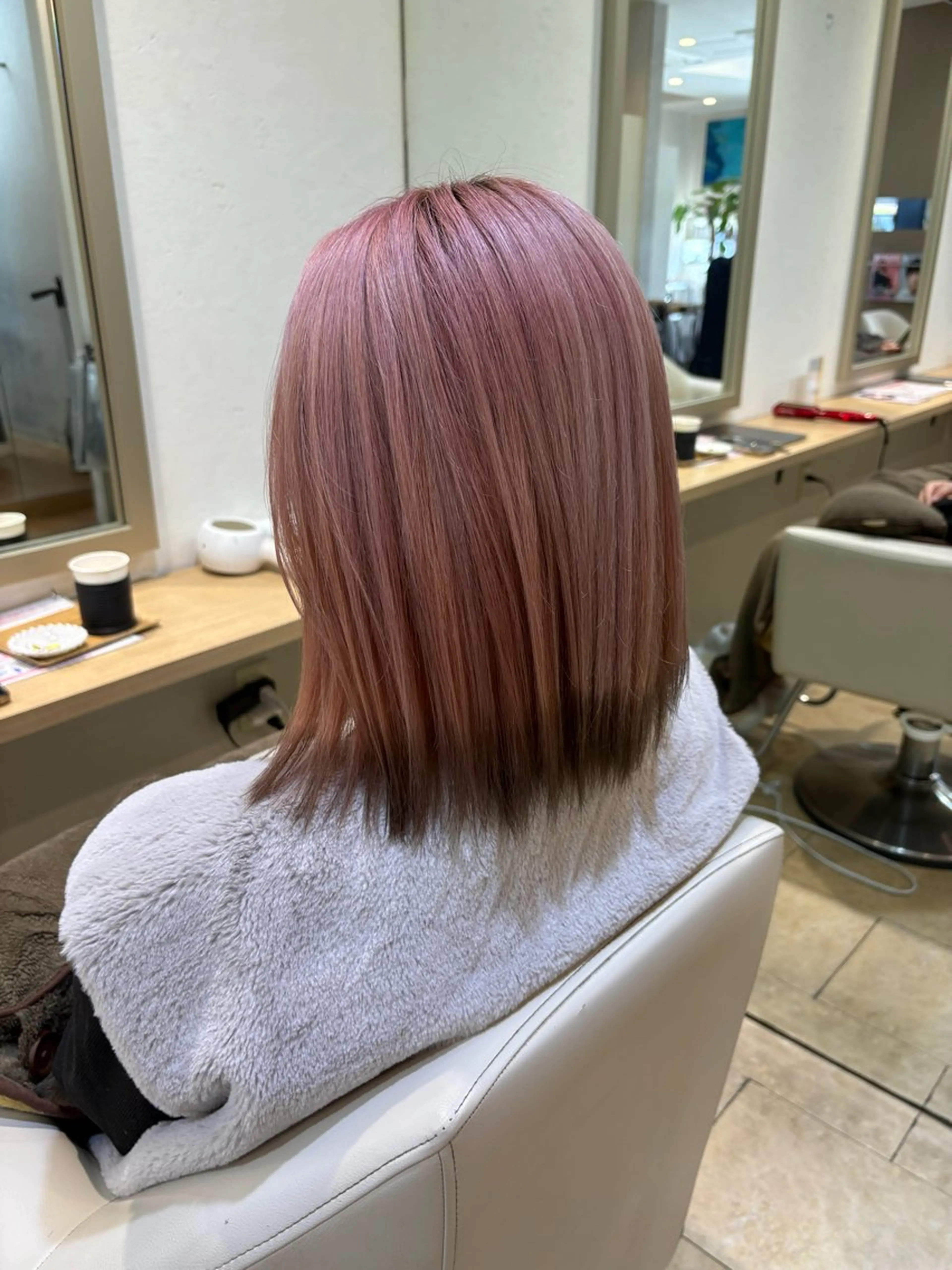 ミディアム カラー あいり 福岡美容師のヘアスタイル