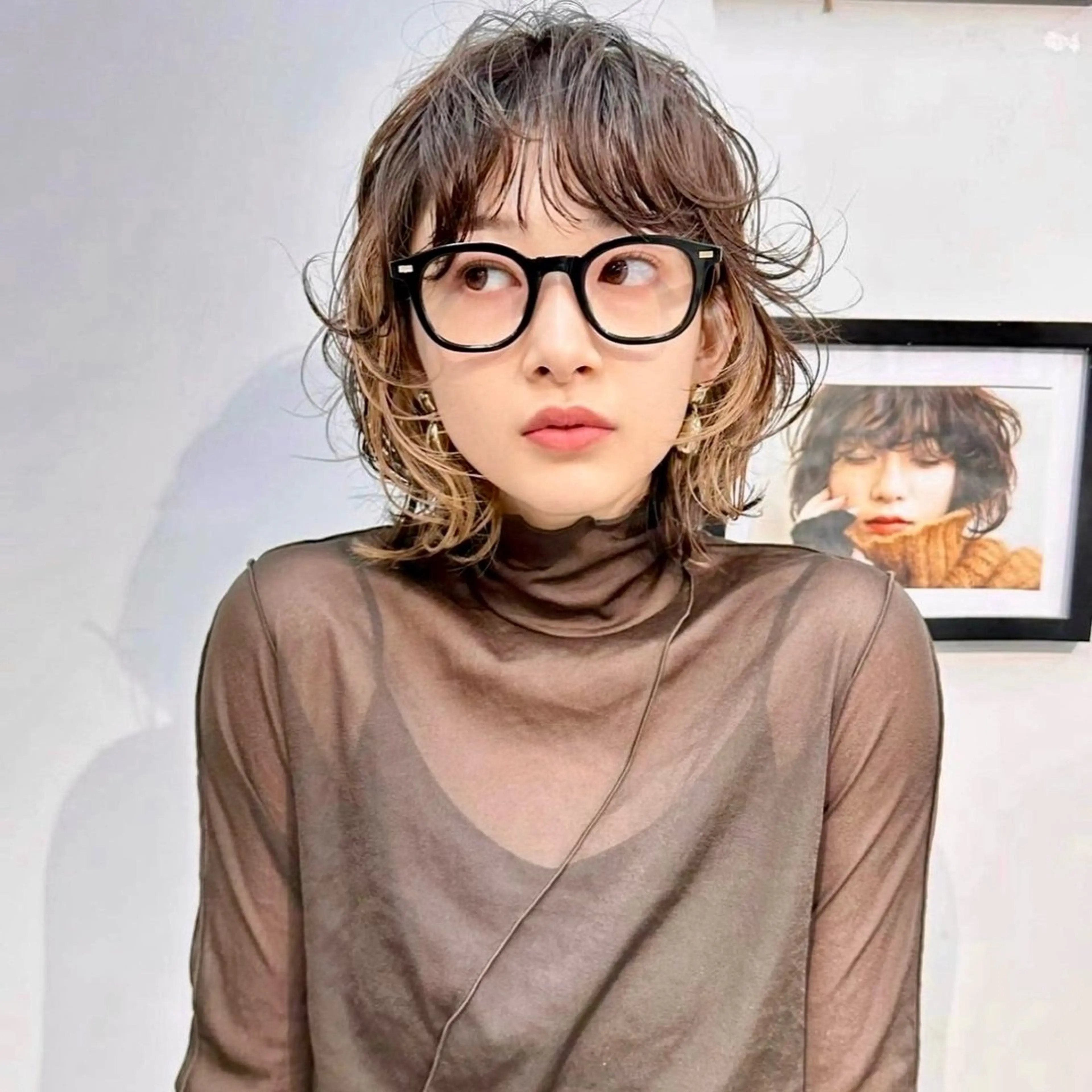 パーマ RIN パーマ/暖色カラーのヘアスタイル