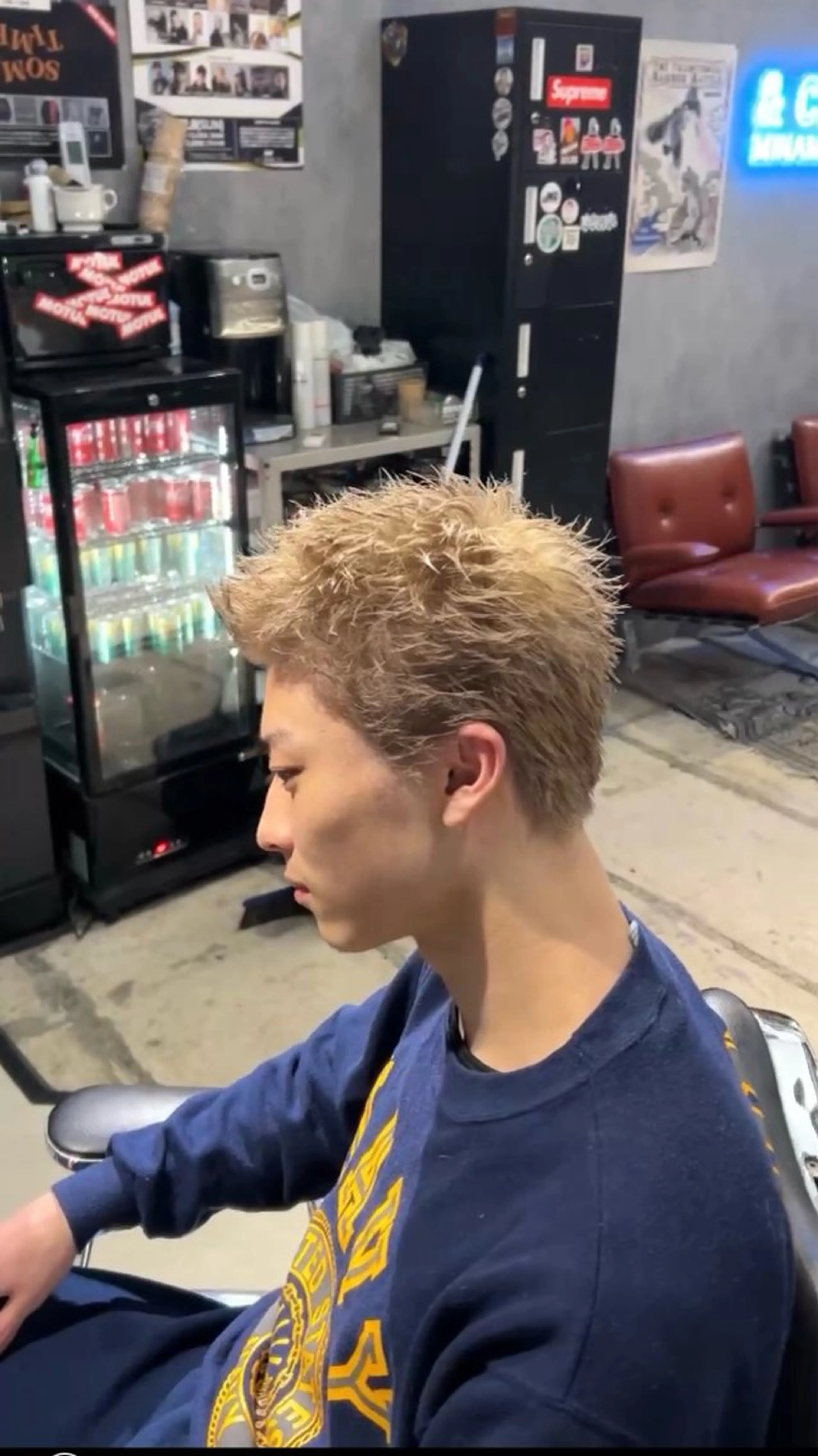 メンズカット+ダブルカラーの写真