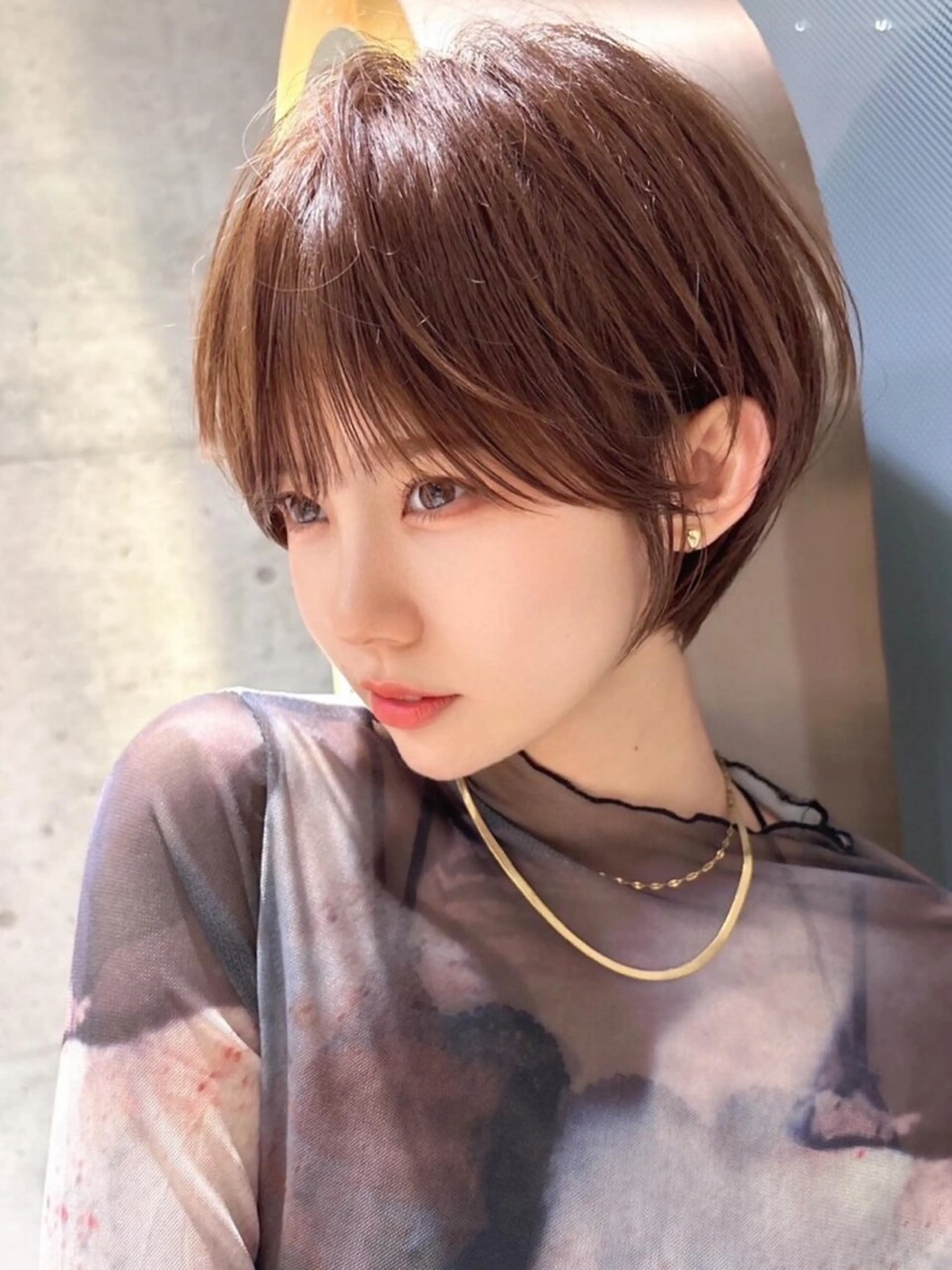 ショート カラー カット ヘアカラー トリートメント Lond Bloom 天神ショート/ボブのヘアスタイル