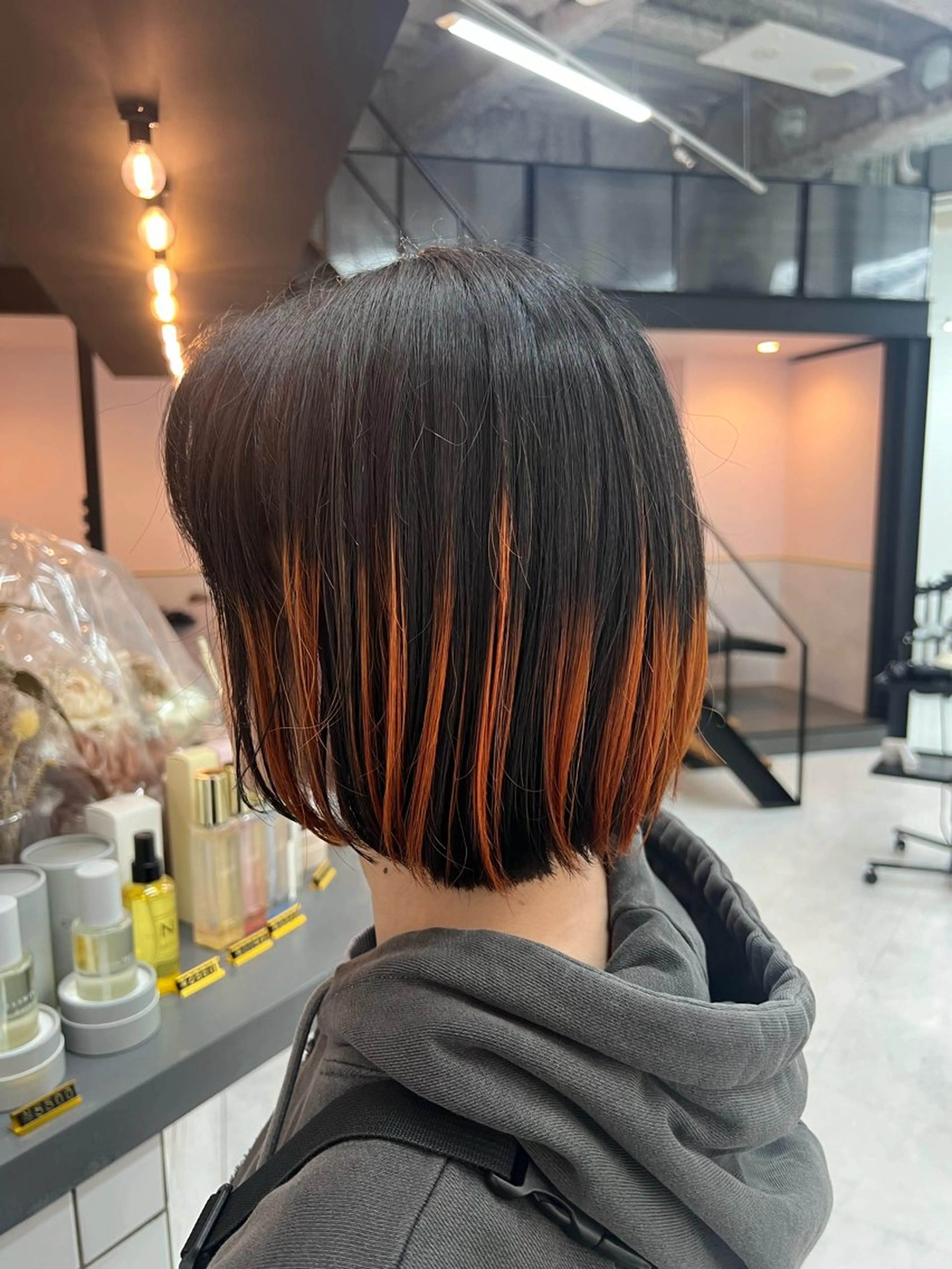 ミディアム ダブルカラー寒色系 ボリューム改善ハヤトのヘアスタイル