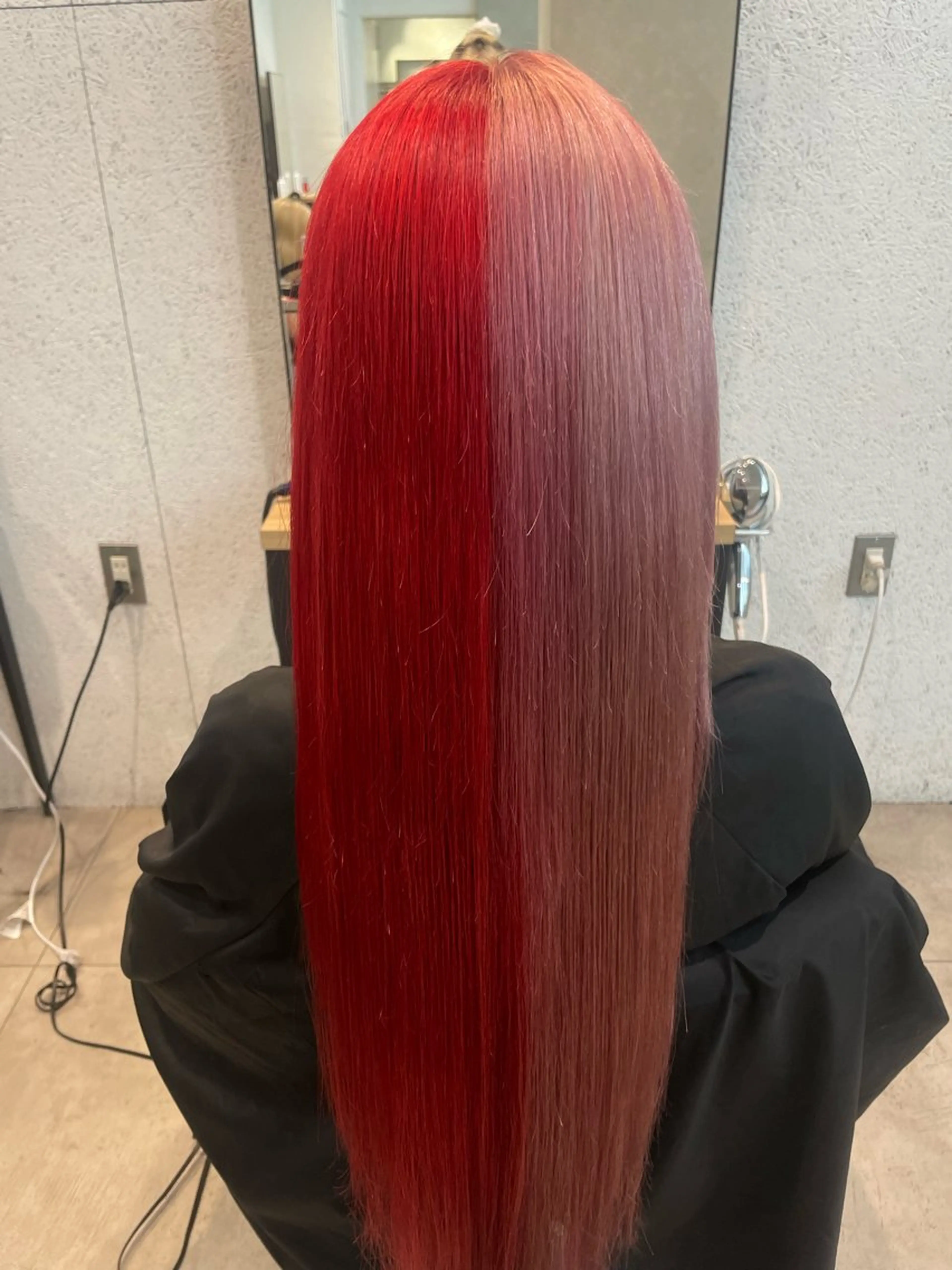 カラー ハッシュレイヤー/ ベージュ/senaのヘアスタイル