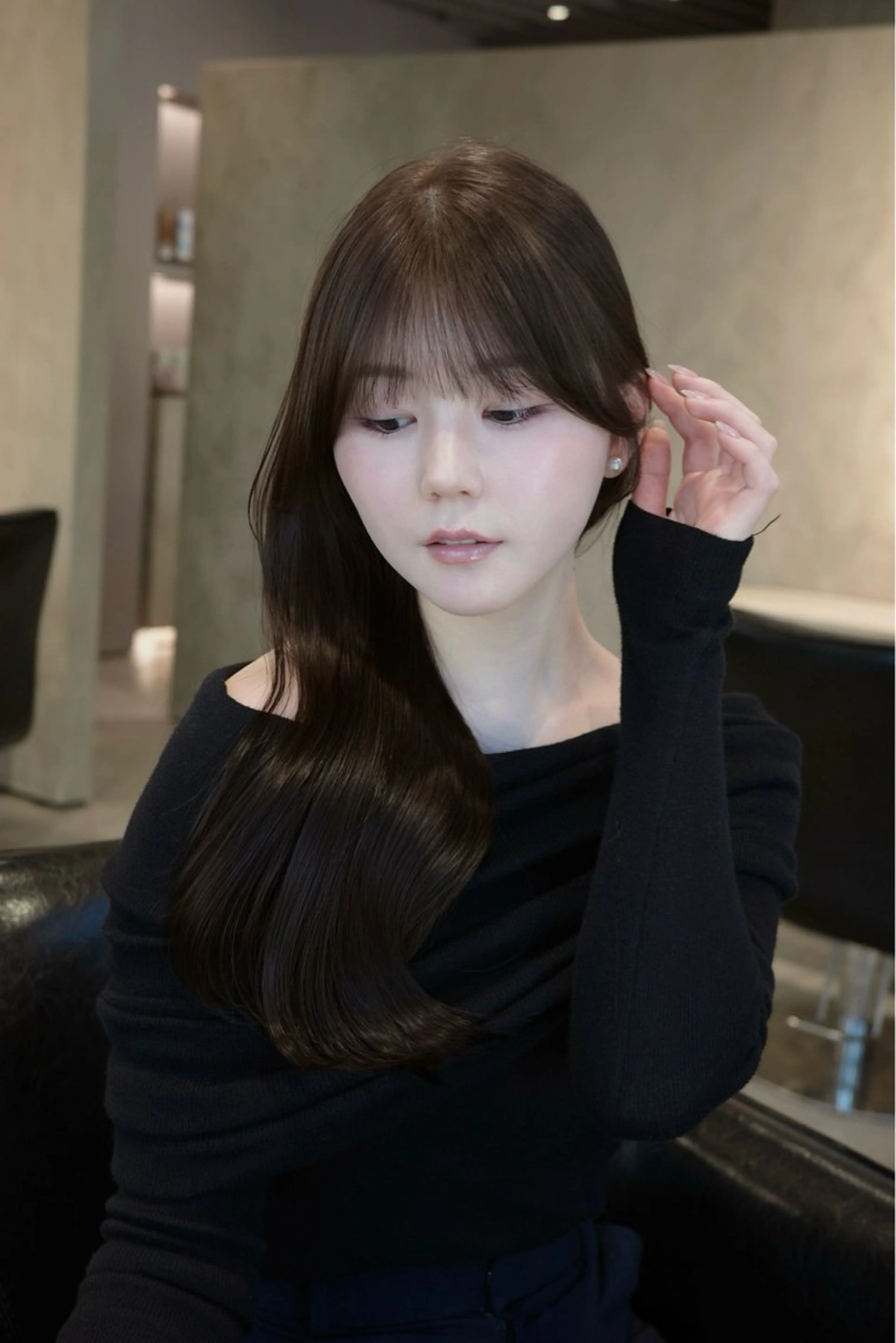 ロング 髪質改善 レイヤーカット トリートメント カット ヘアカラー トリートメント L'EANE THE TOKYO所属・美顔形成カット｜青山 髪質改善｜三浦秀太郎のヘアスタイル