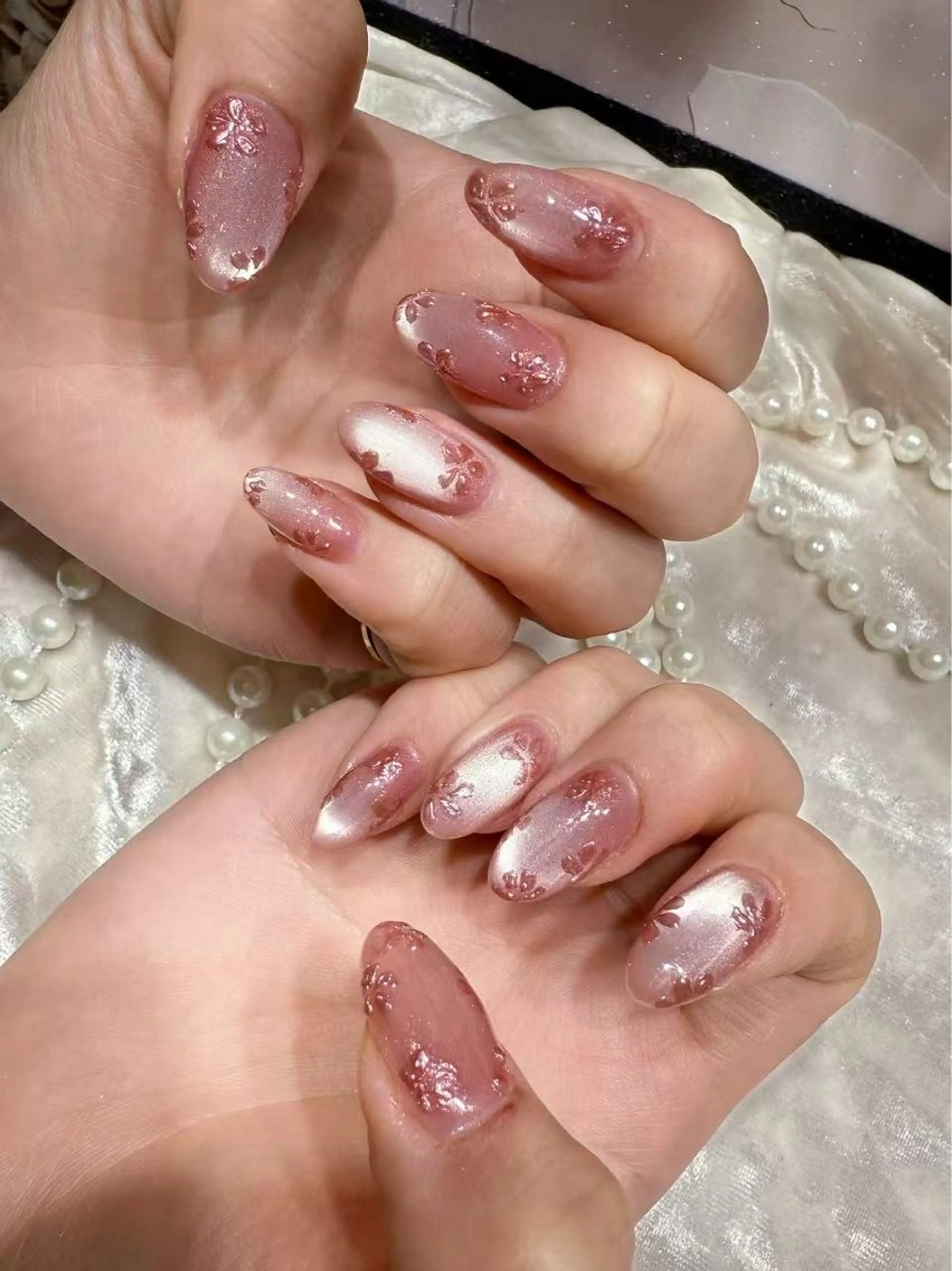 ネイル アートネイル フットネイル ジェルネイル ハート マグネットネイル Babarla　Nail　Salon所属・babarla Nailのネイルデザイン