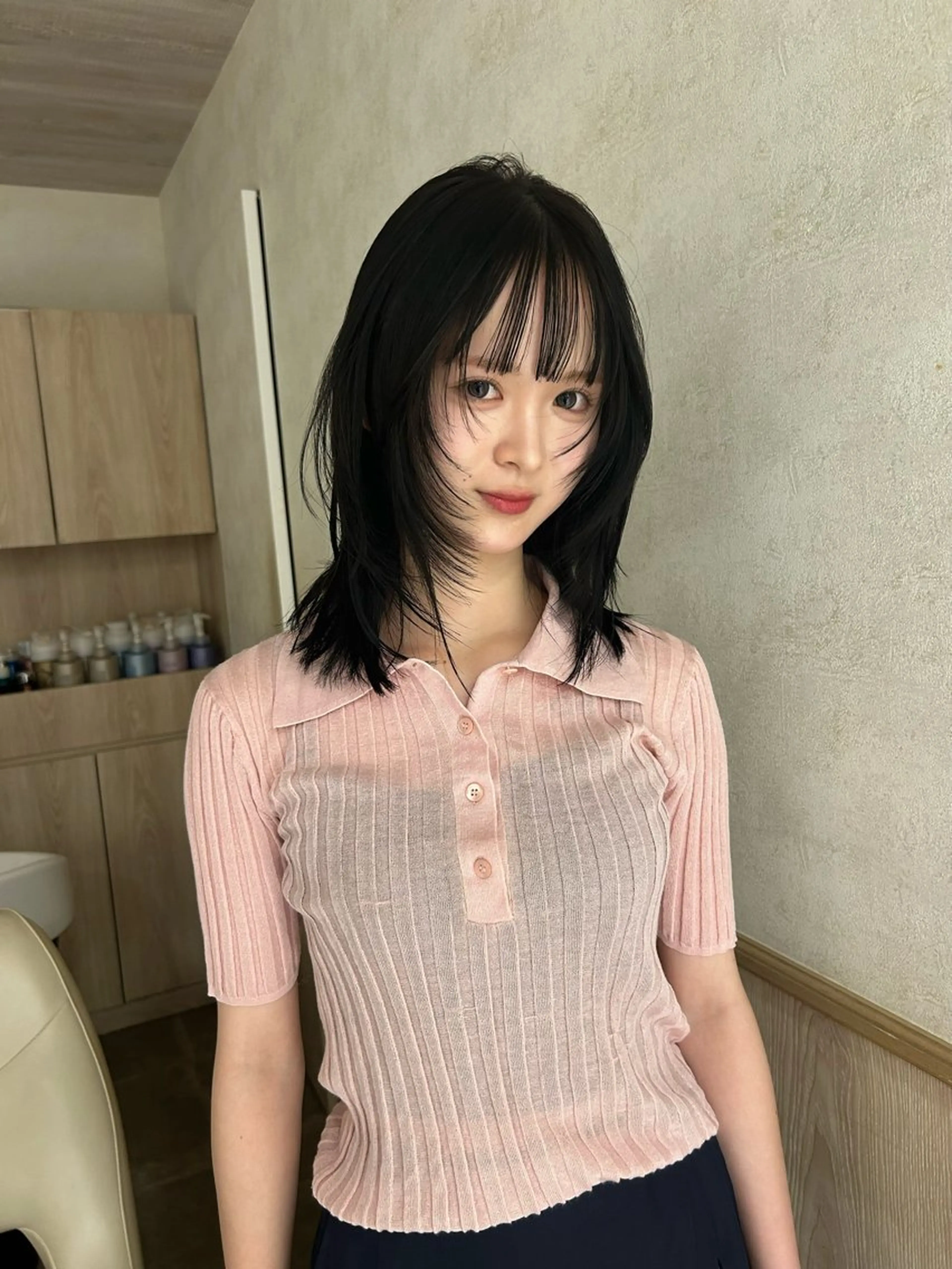 ミディアム カラー カット ヘアカラー Sora/レイヤー/ 似合わせカラー🤎のヘアスタイル