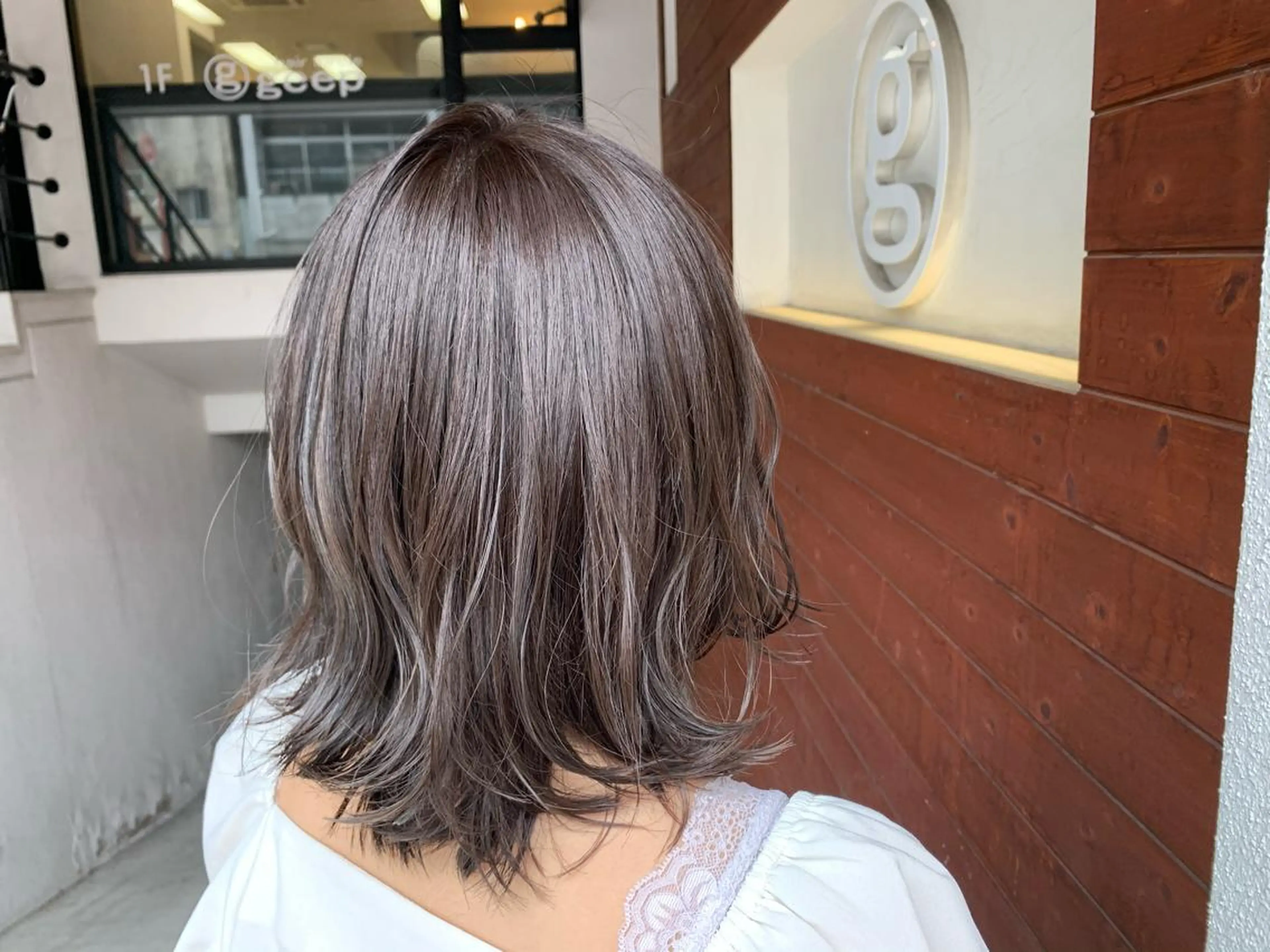 ミディアム カラー ベージュカラー ラベンダーカラー ラベンダーベージュ カット ヘアカラー トリートメント IORI #韓国ヘア#髪質改善のヘアスタイル
