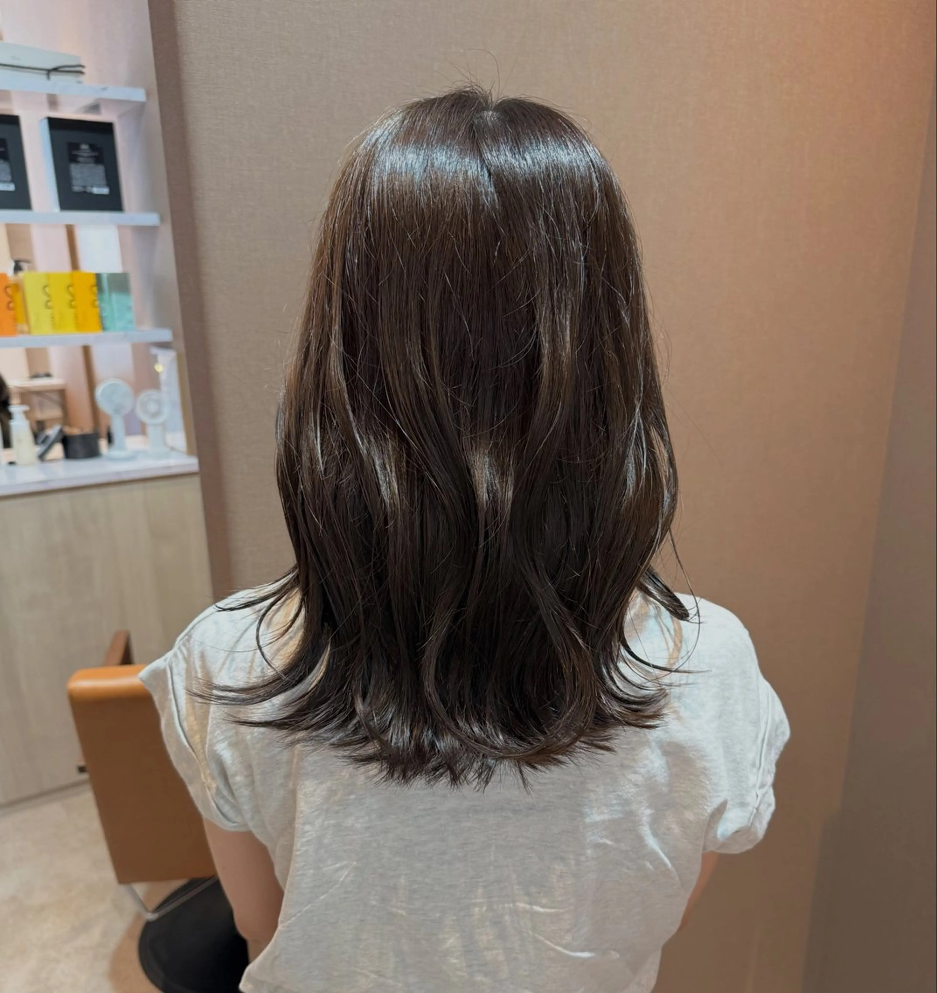 ミディアム アッシュ アッシュグレー アッシュグレージュ Sourire小倉店所属・Sourire/小倉 /maikaのヘアスタイル