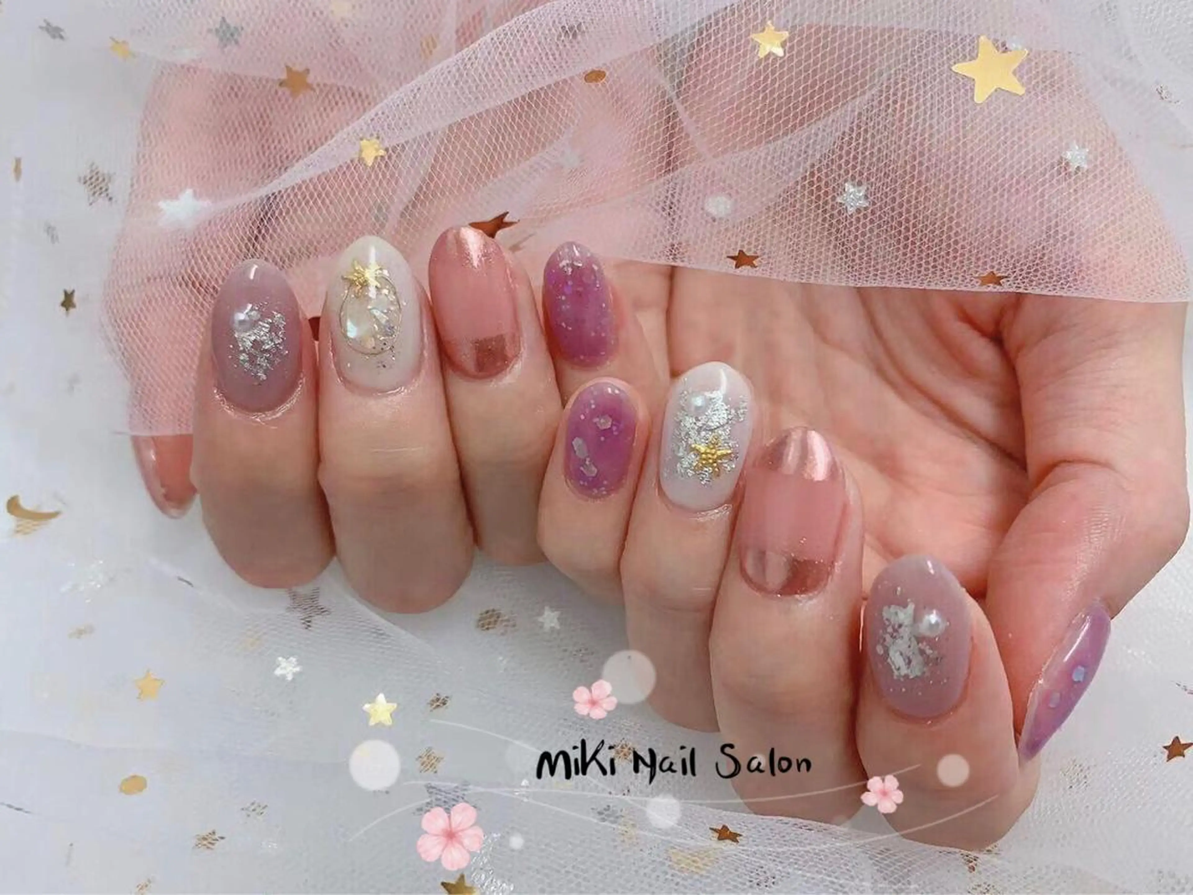 ネイル MiKi Nai池袋 長さだし得意のネイルデザイン