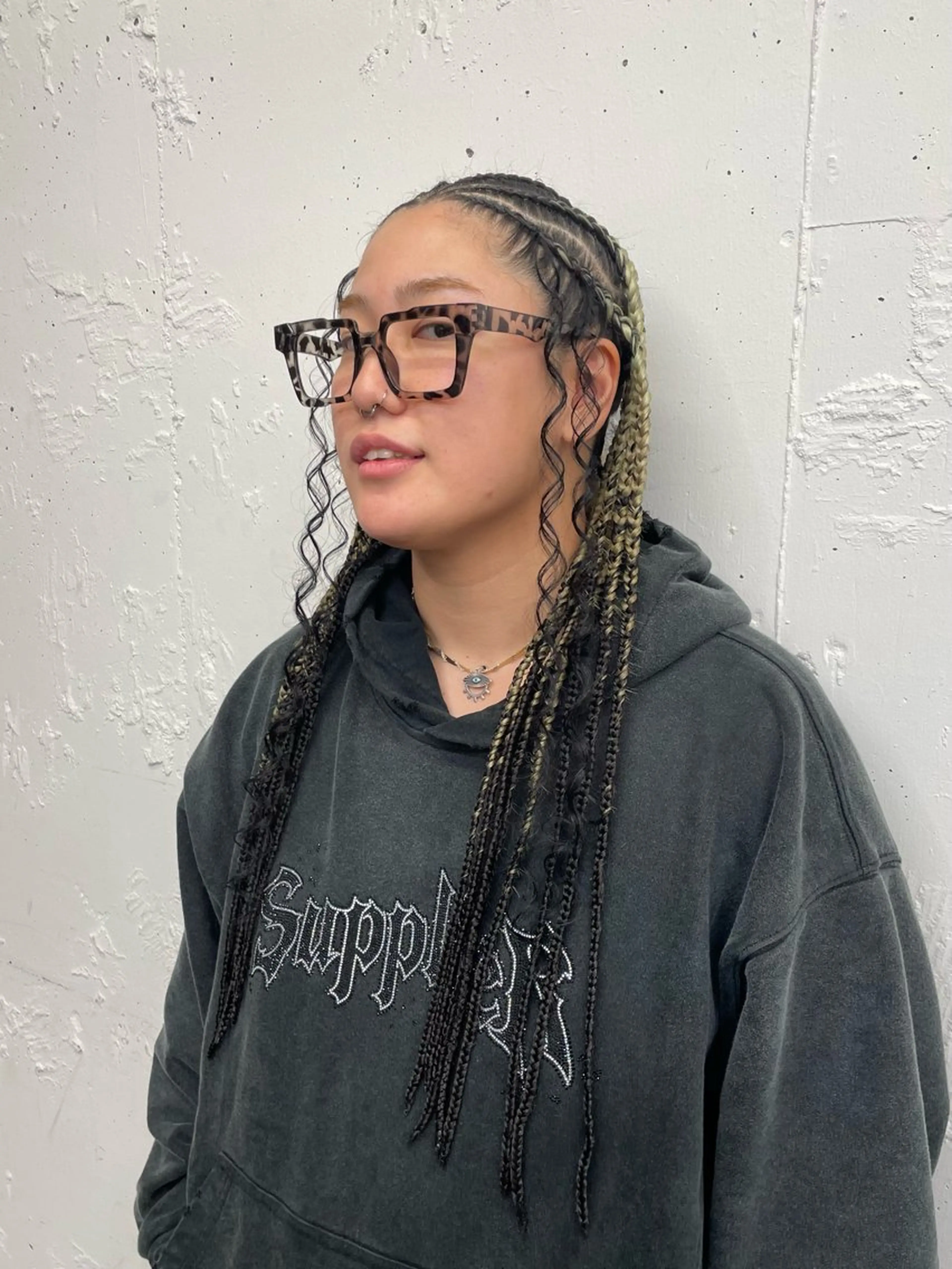 ロング ヘアアレンジ コーンロウ／ブレイズ SYUのヘアスタイル