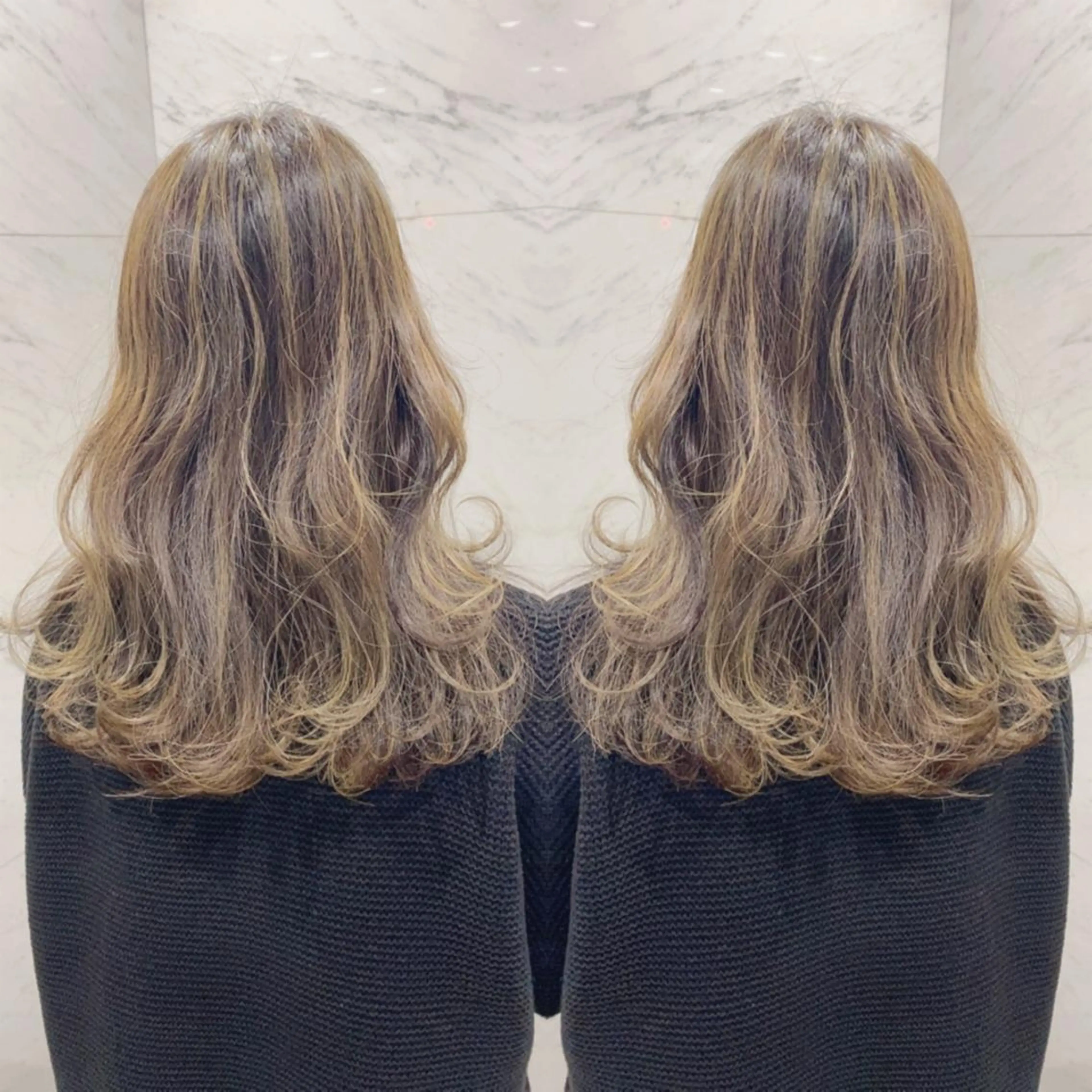 ロング カラー ヘアカラー cecil hair所属・重政 和樹のヘアスタイル