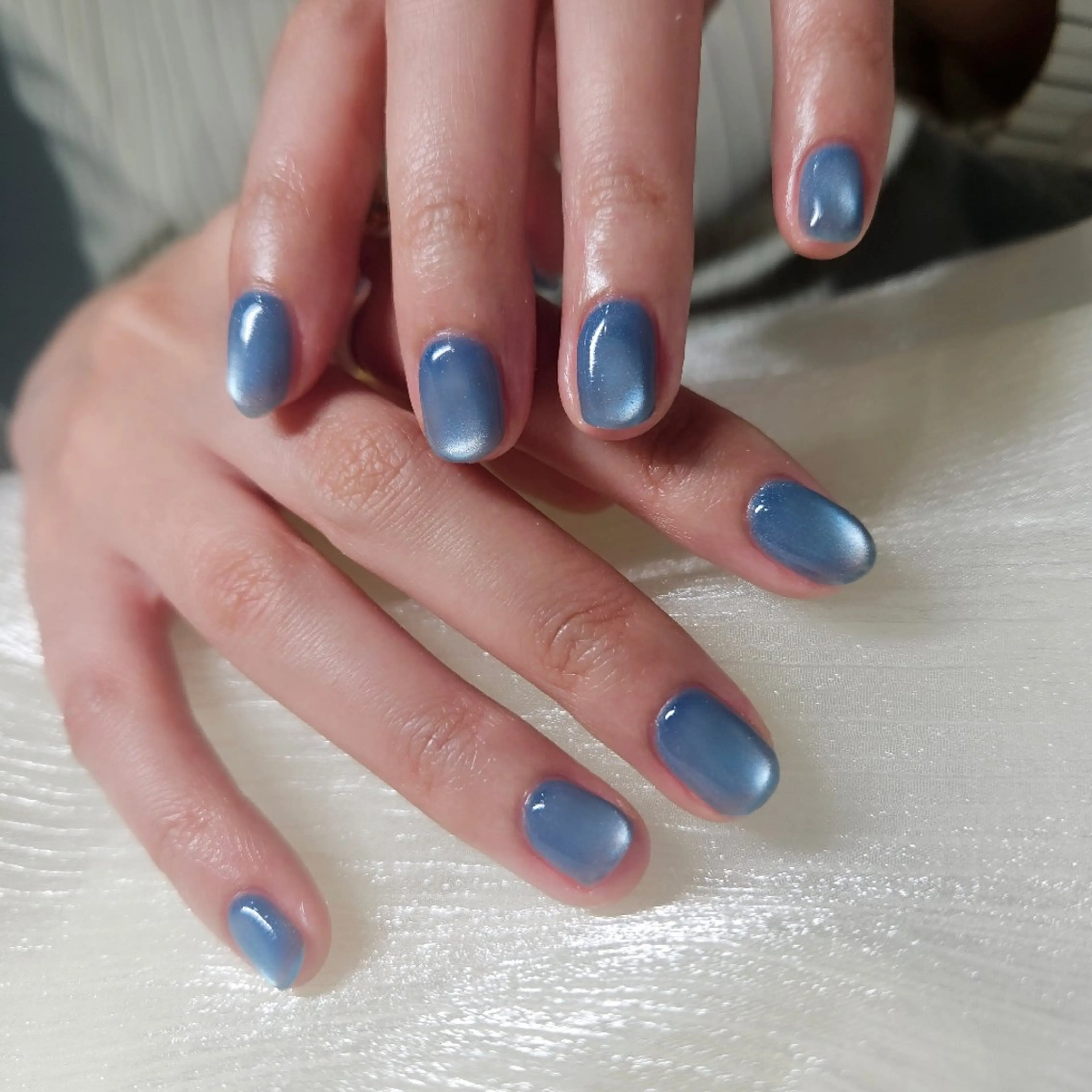 ネイル ブルー マグネットネイル ハンドネイル nagisa🩰🫧所属・nagisa 🩰🫧のネイルデザイン