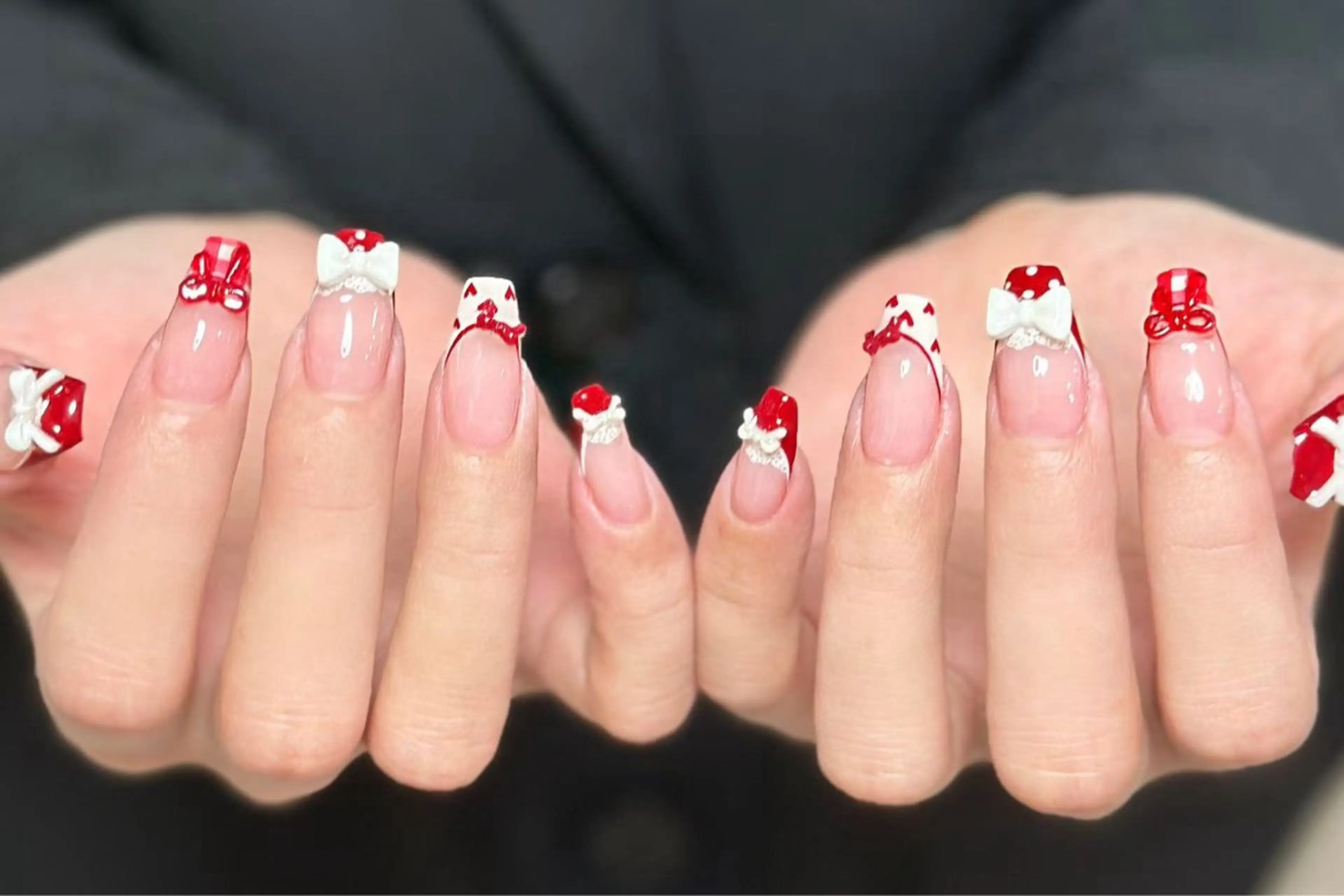ネイル アートネイル オーロラネイル チークネイル フレンチネイル ガラスフレンチ ハンドネイル 🎀🎀YooLi Nail Salonのネイルデザイン