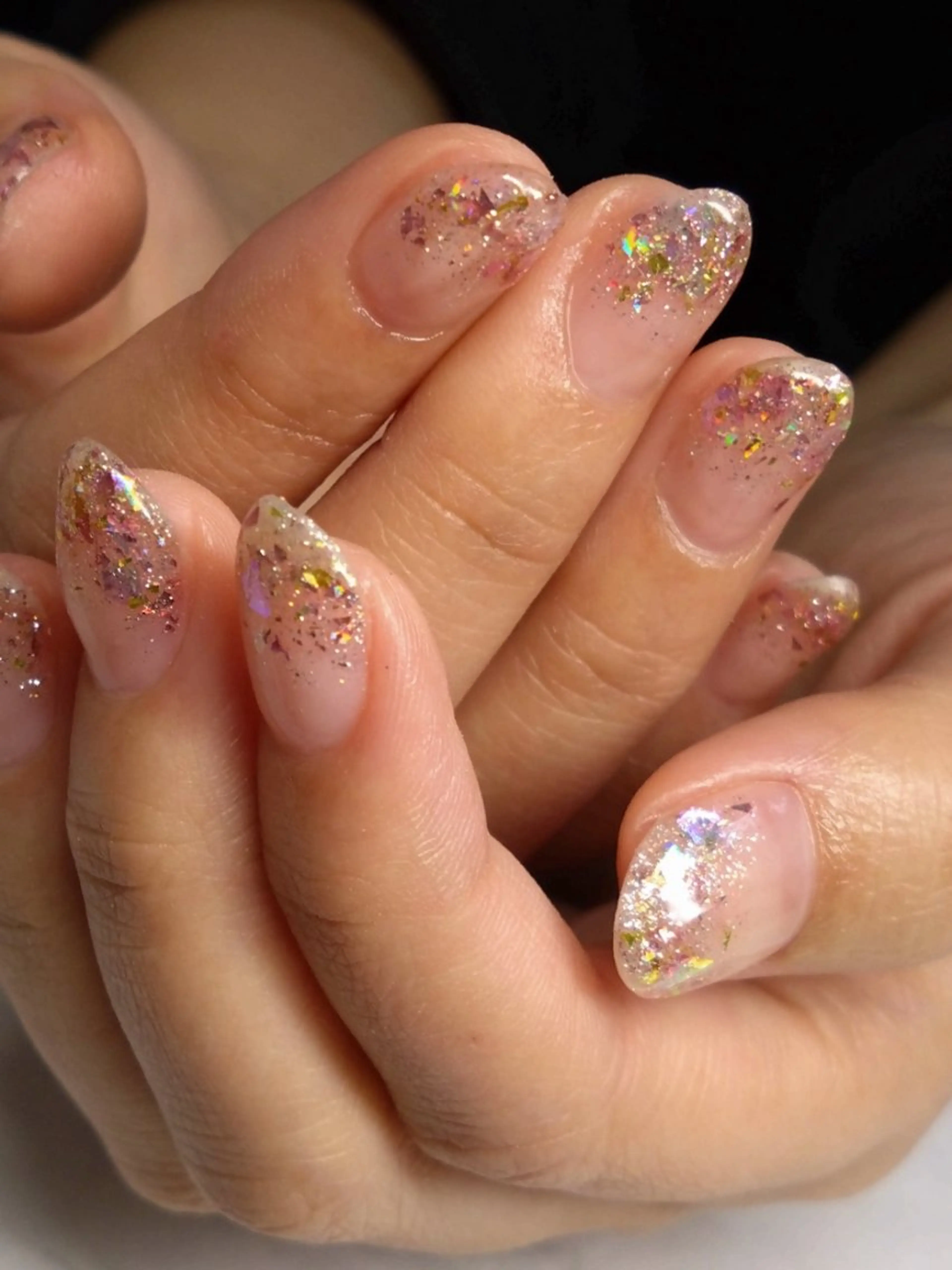 ネイル ラメ(グリッター) ラメグラデーション ハンドネイル Nanairo ネイル所属・Nanairoネイル Reikoのネイルデザイン