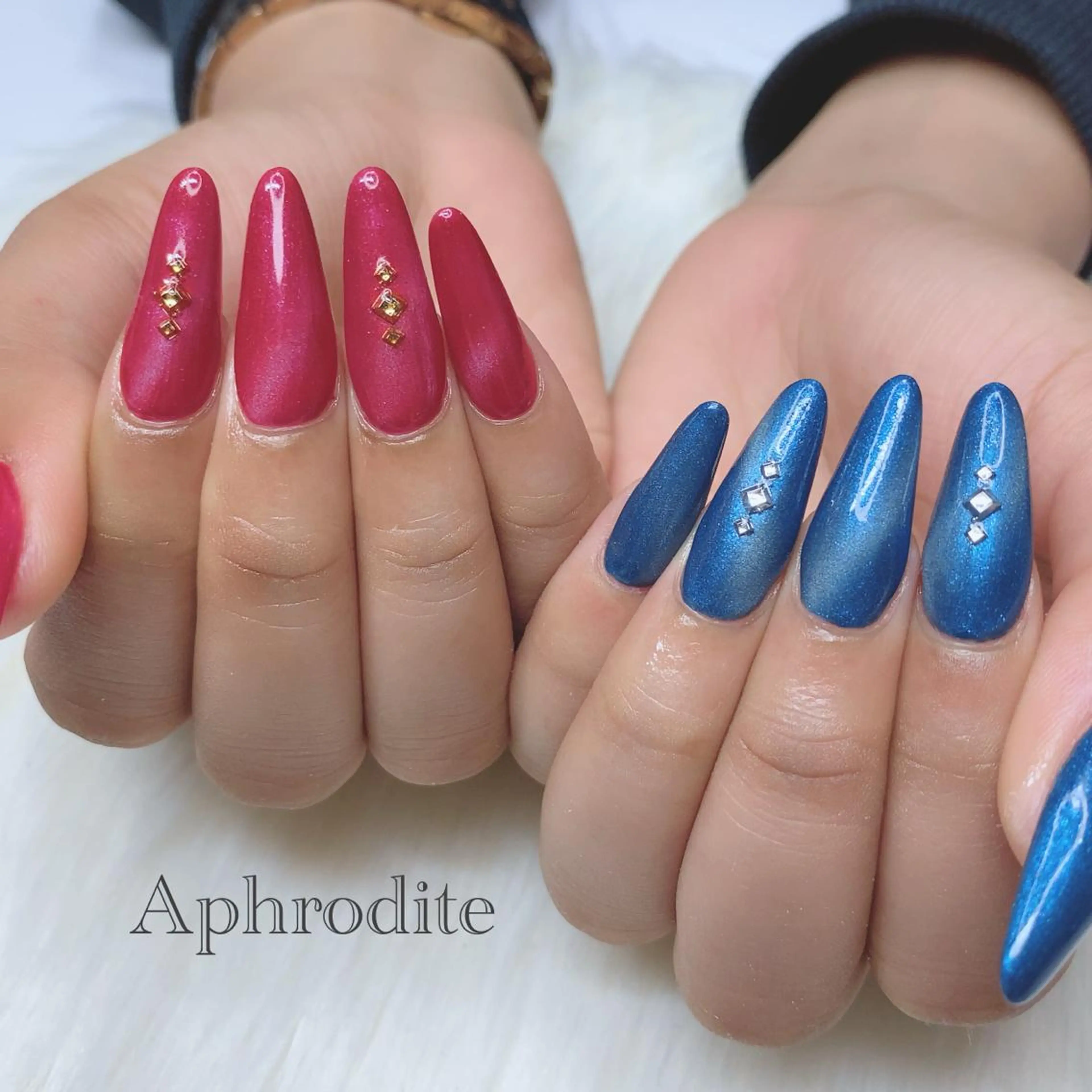 ネイル スカルプネイル シンプルネイル ハンドネイル Aphrodite パラジェル認定サロンのネイルデザイン