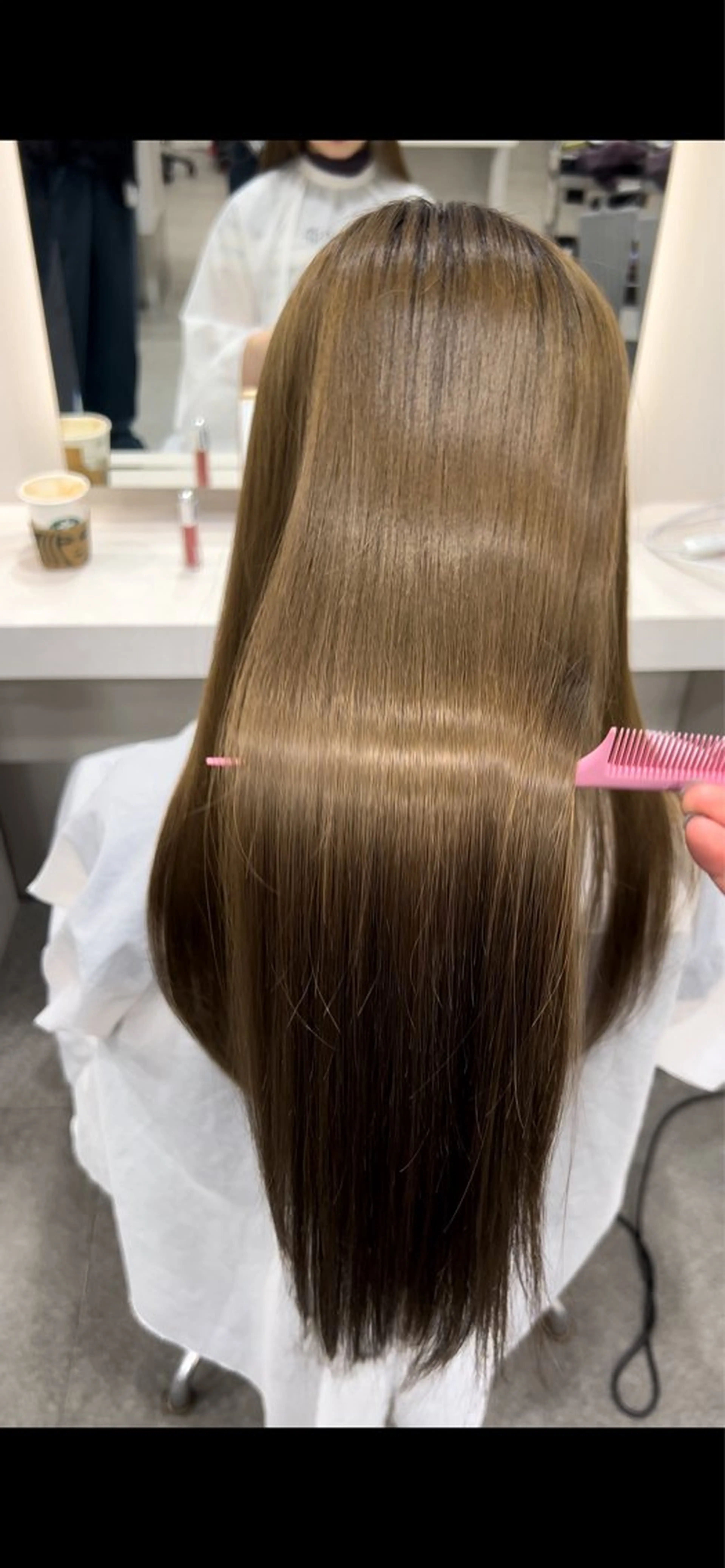 ロング カラー トリートメント 酸熱トリートメント 韓国レイヤー|ハッシ ュレイヤー|艶カラーのヘアスタイル