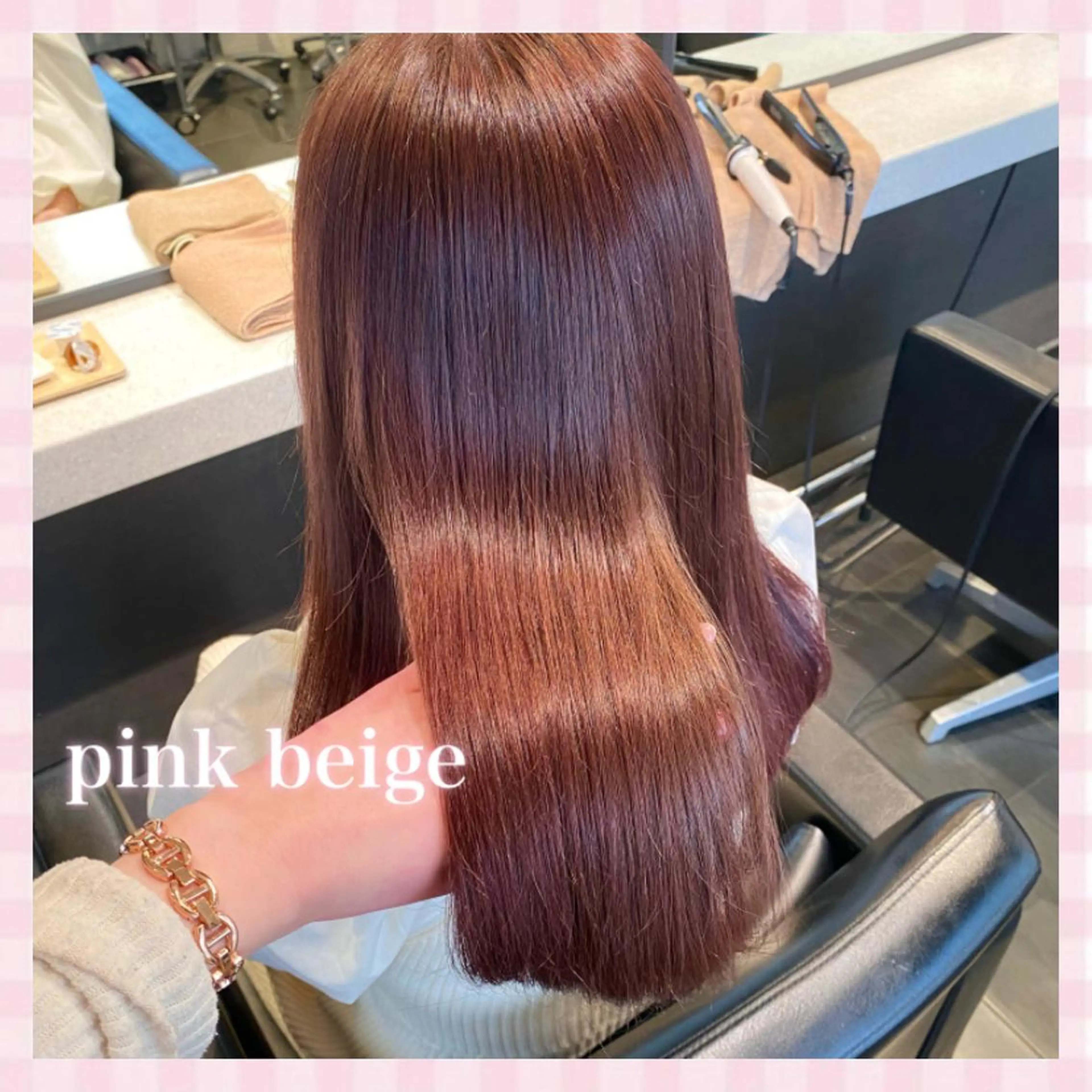 セミロング カラー 💗ガーリーヘア🎀 saki💗のヘアスタイル