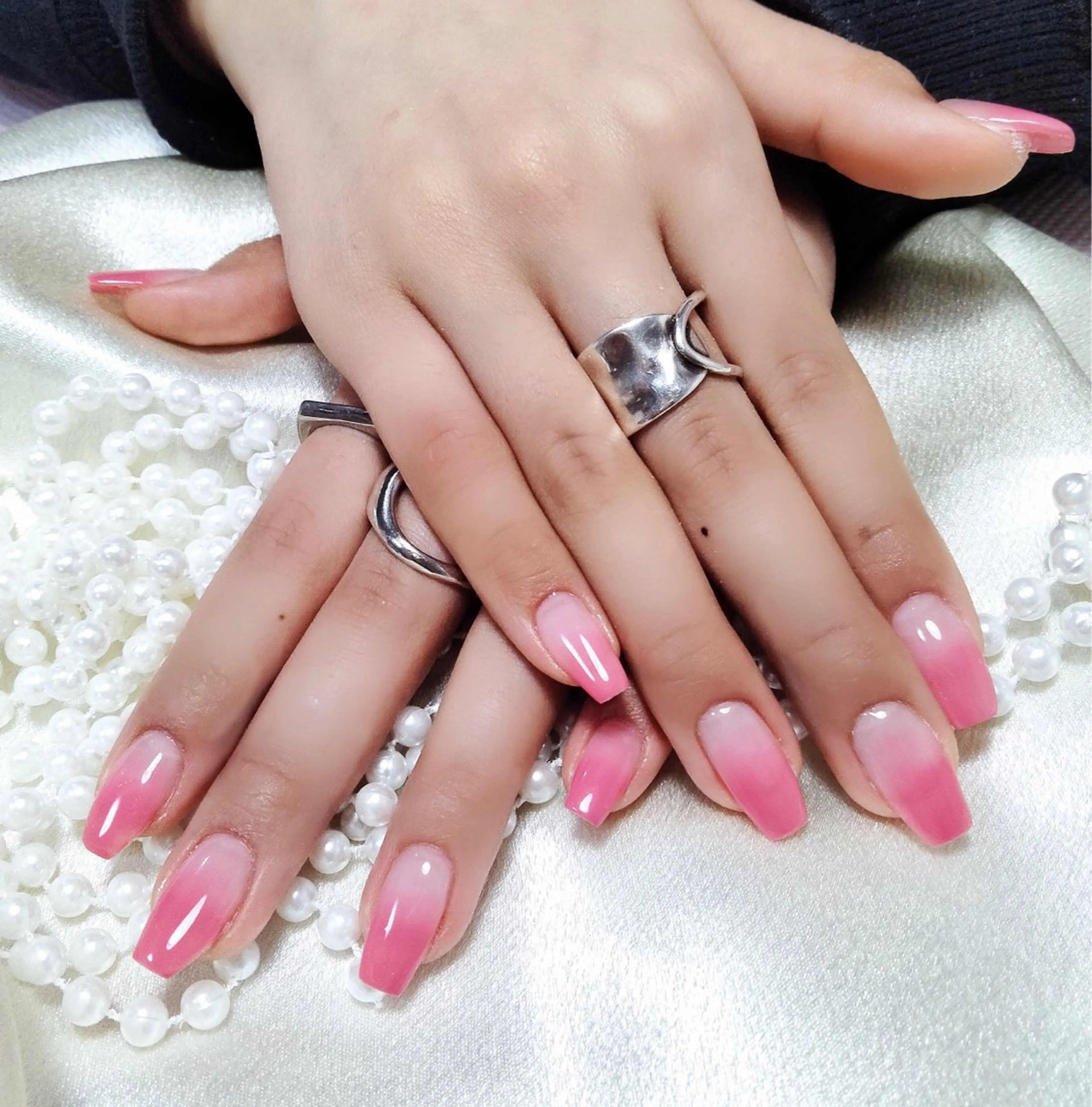 【オフ無料】パーツ2個 90分ハンド カラークラデーションの写真