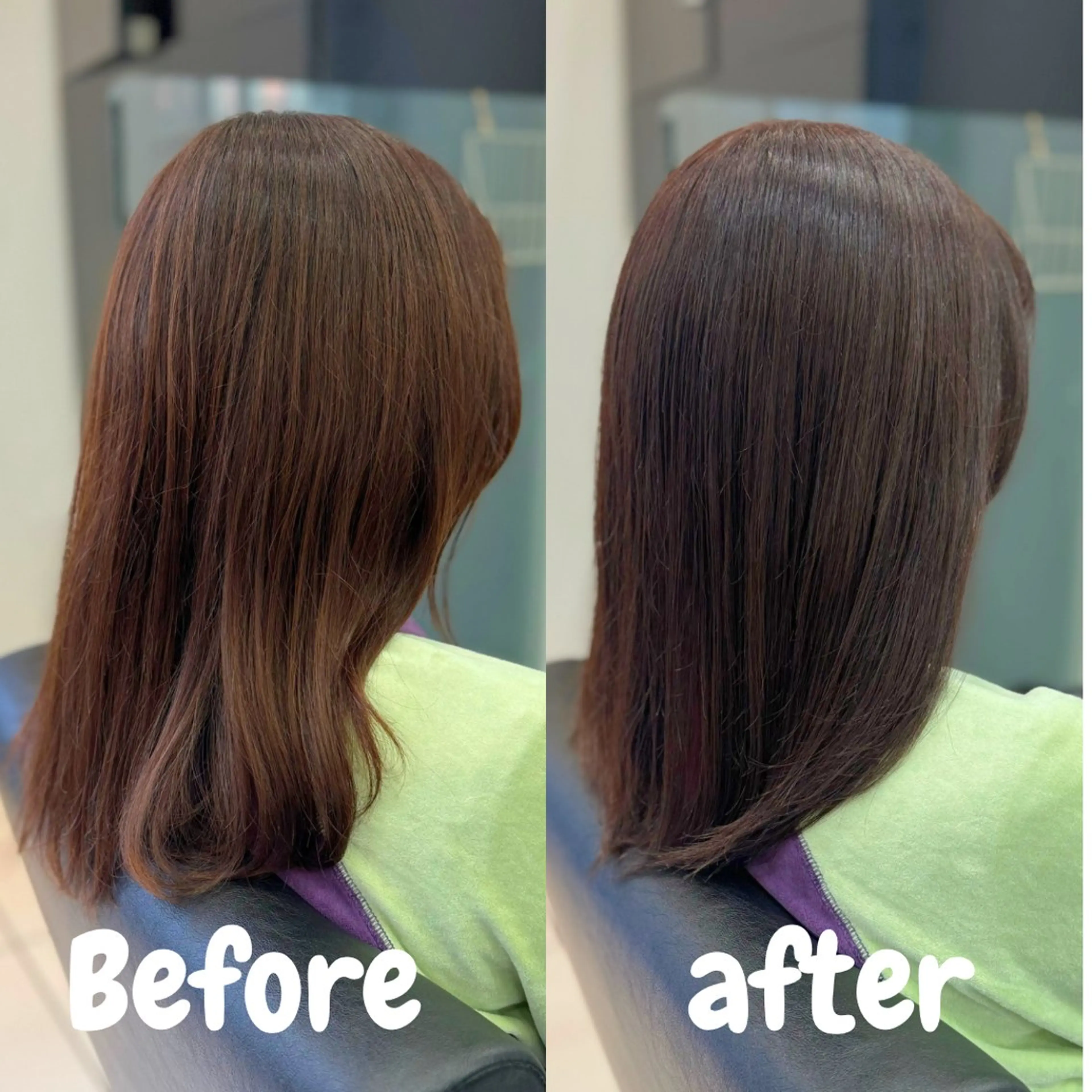 セミロング YASU🍎CUT 赤系カラー/ヘアケアのヘアスタイル