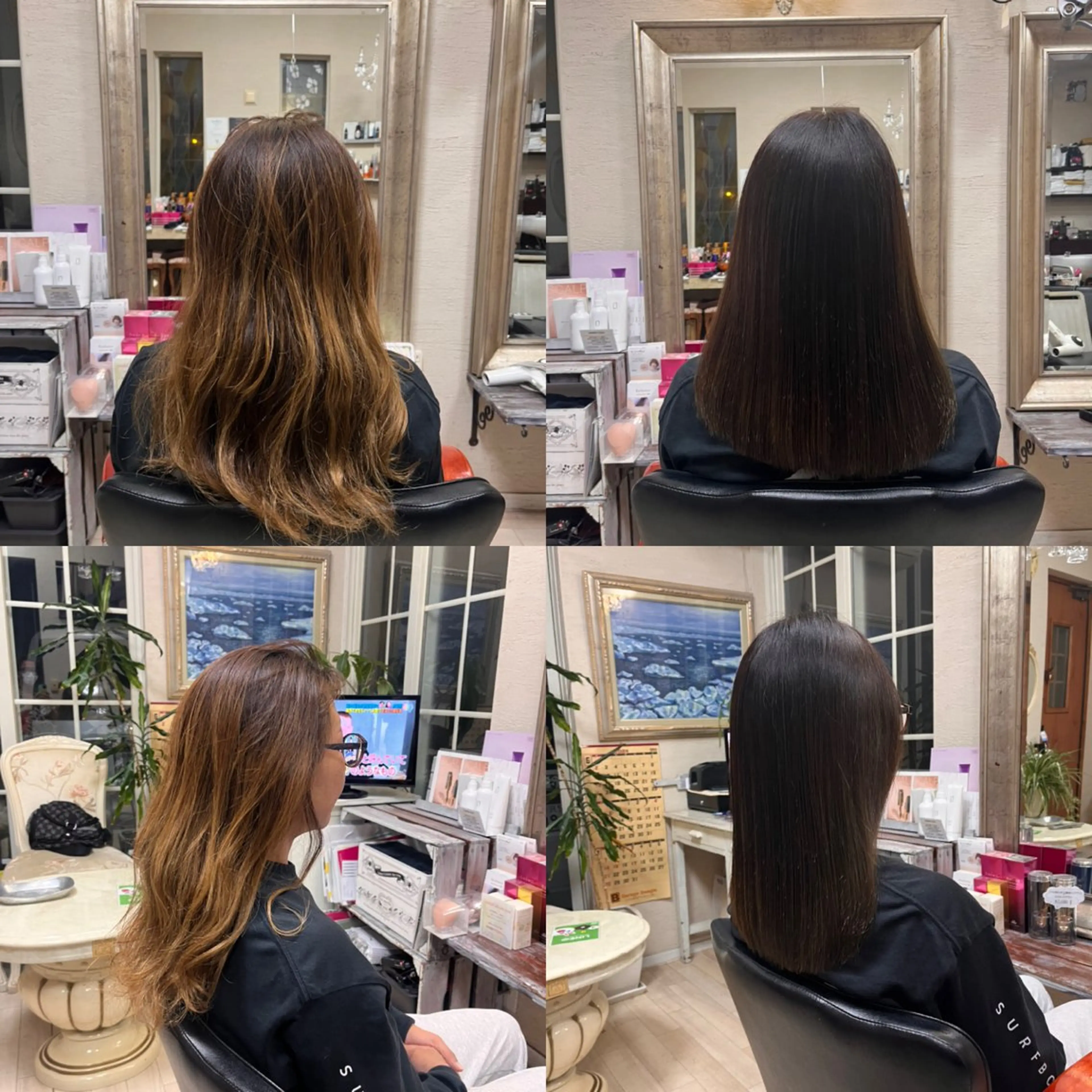 セミロング カット ヘアカラー 縮毛矯正 トリートメント ✨髪質改善・縮毛矯正 専門美容室マーベルのヘアスタイル