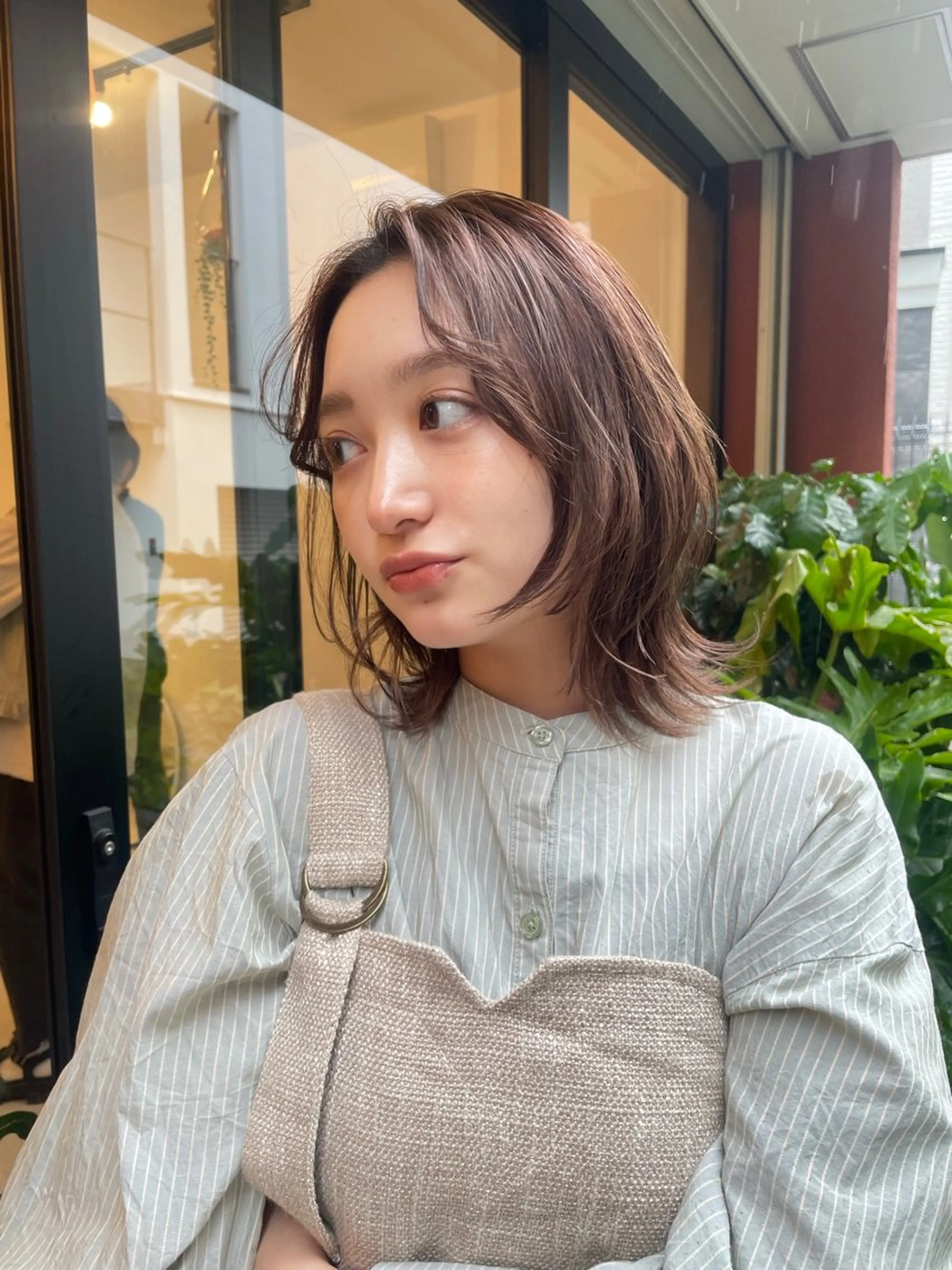 セミロング カラー 透明感カラー 髪質改善 ヘアカラー 韓国風パーマ/ヘア セット/店長みづきのヘアスタイル