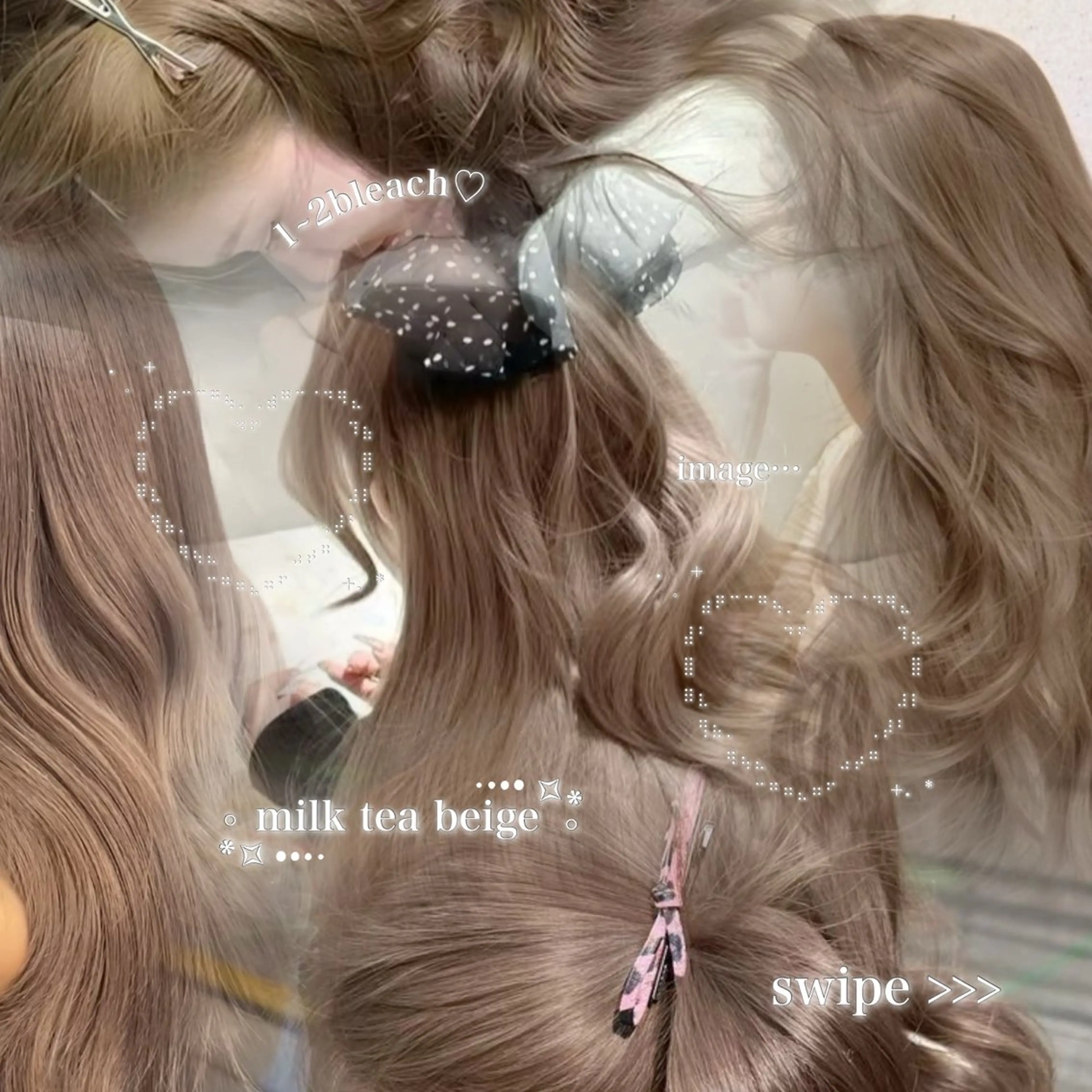 🎀憧れのハイトーンミルクティーにしたい方はこれ！🎀ケアブリーチ2回+髪質改善トリートメントの写真