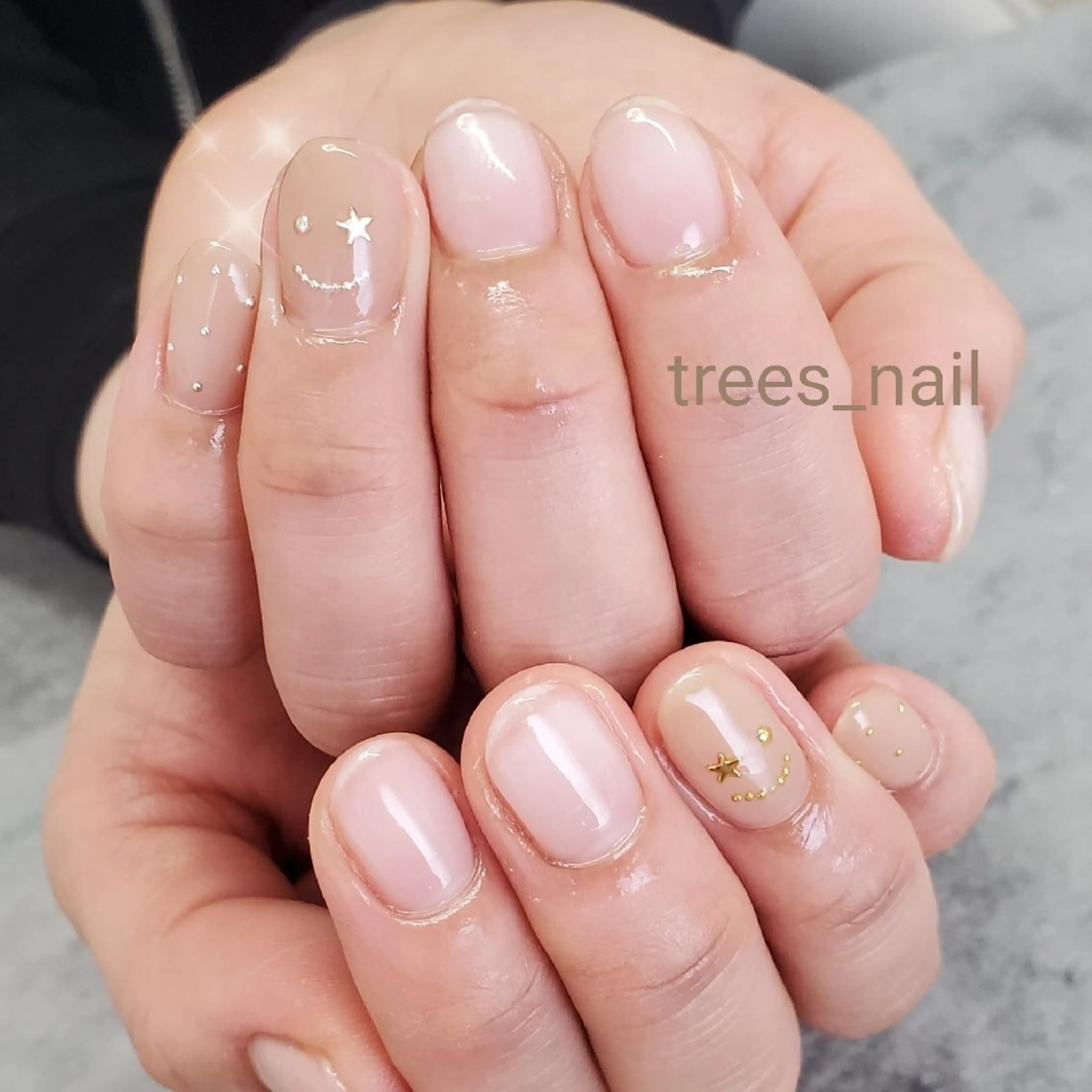 ネイル アートネイル クリアネイル オフィスネイル trees_ nailのネイルデザイン