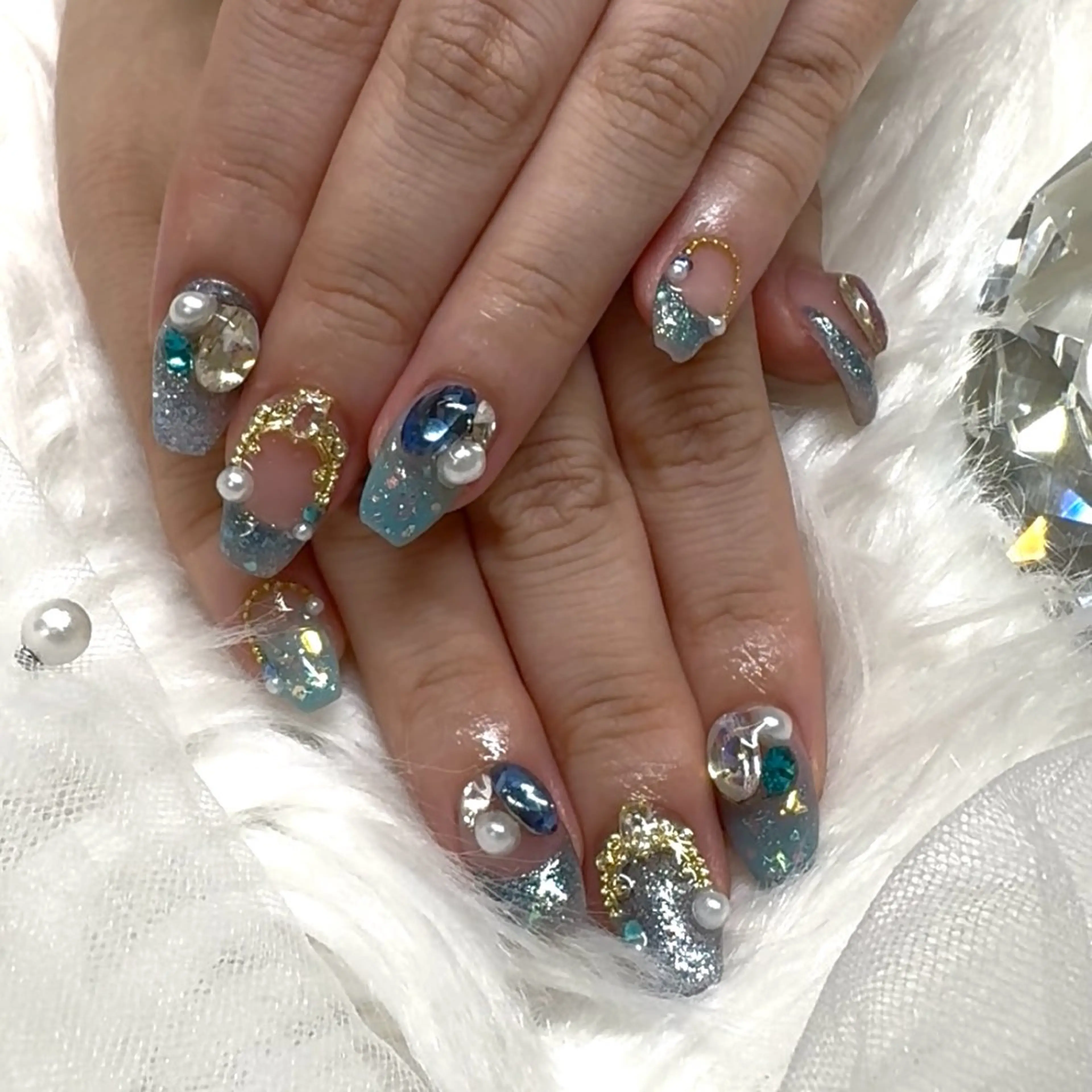 ネイル ジェルネイル ハンドネイル Nail salon LUCAS,K 《ネイルサロンルーカス》千葉中央 スカルプ所属・LUCAS 千葉 AOI💅🏾💕のネイルデザイン