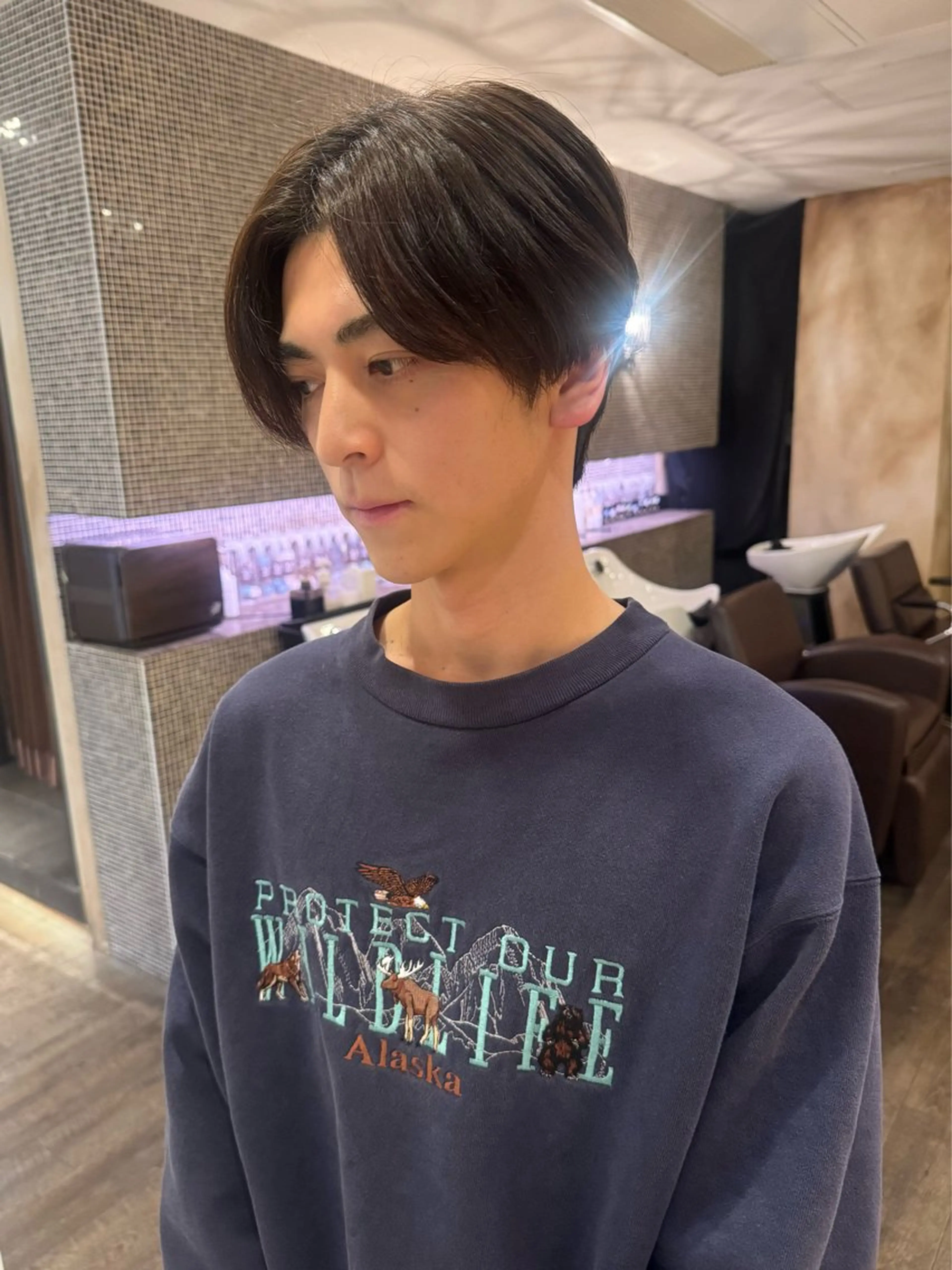 メンズ センターパート カット lot Karen / 心斎橋のヘアスタイル