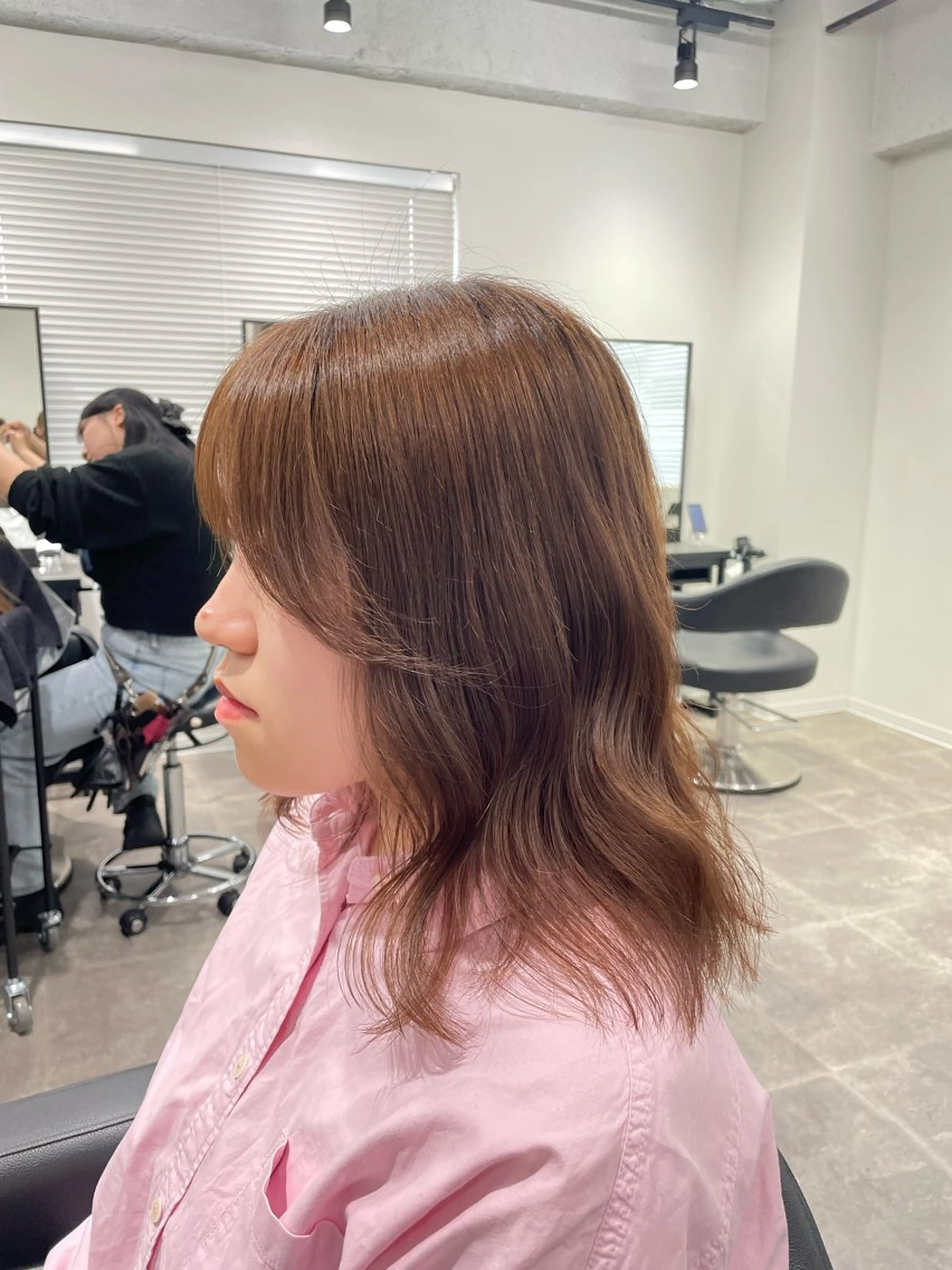 セミロング カラー 🎀暖色/ラベンダー /paru🤍のヘアスタイル