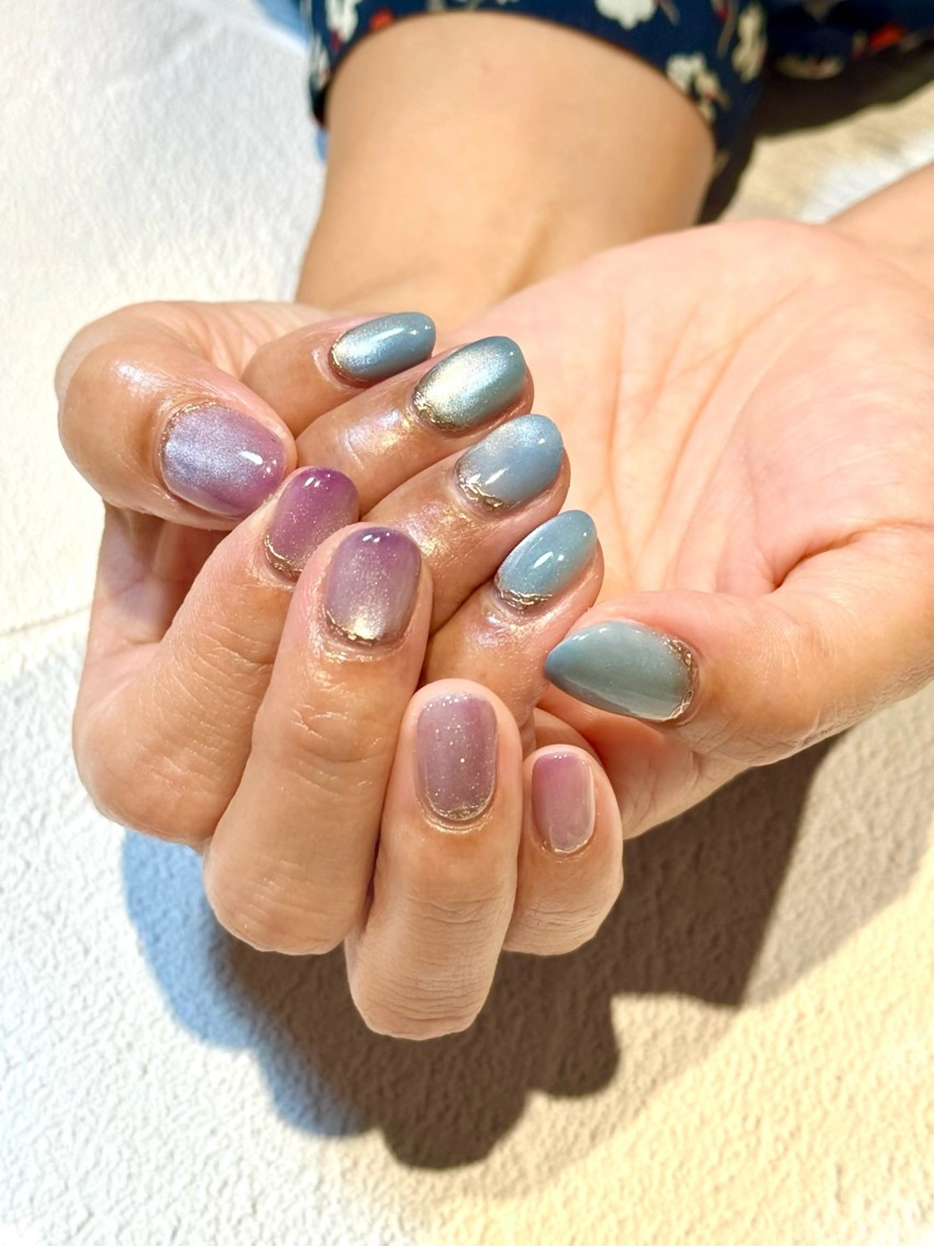 ネイル アートネイル マグネットネイル ミラーネイル ハンドネイル EARTH浦添店 村吉のネイルデザイン