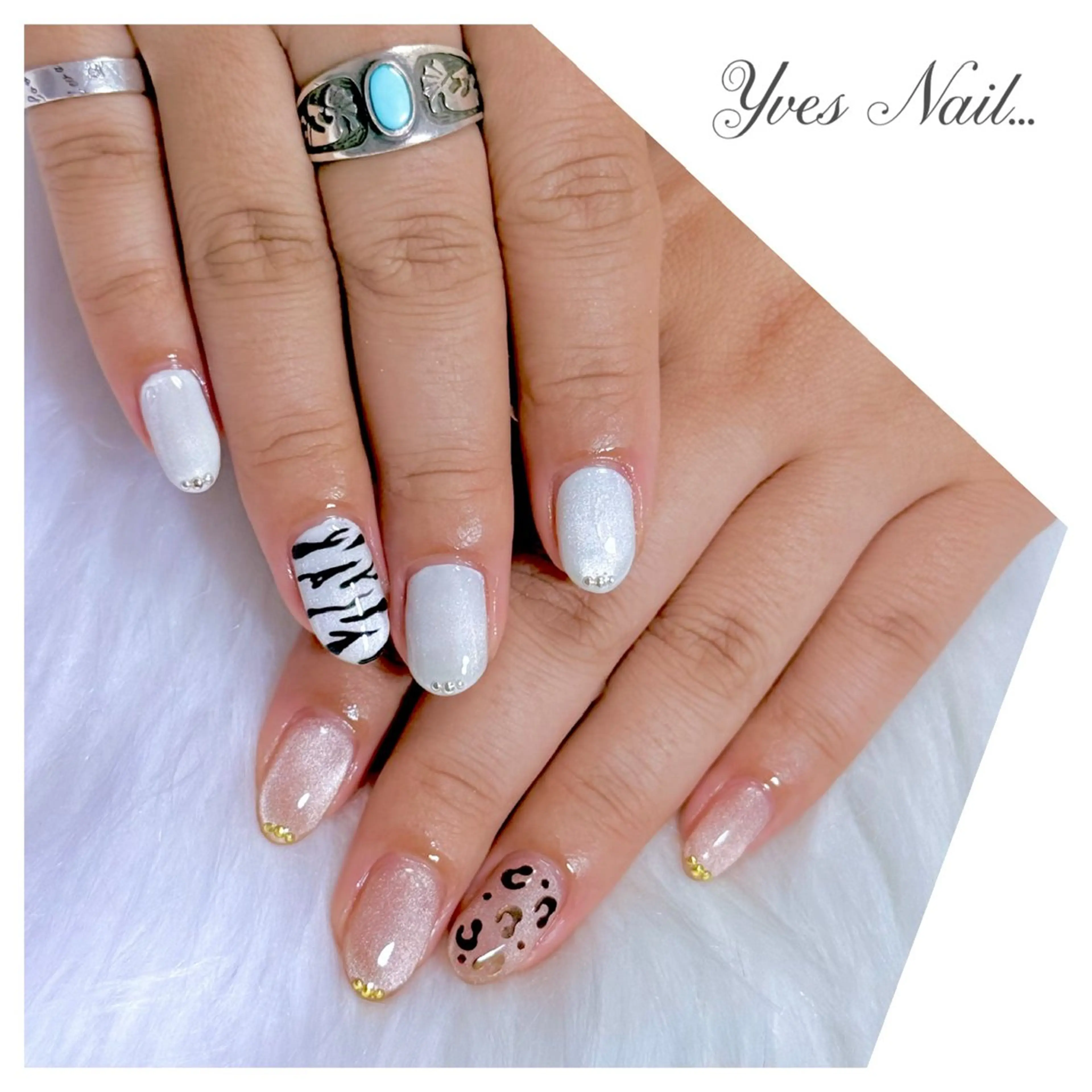 ネイル アニマル柄 ハンドネイル kanno yのネイルデザイン