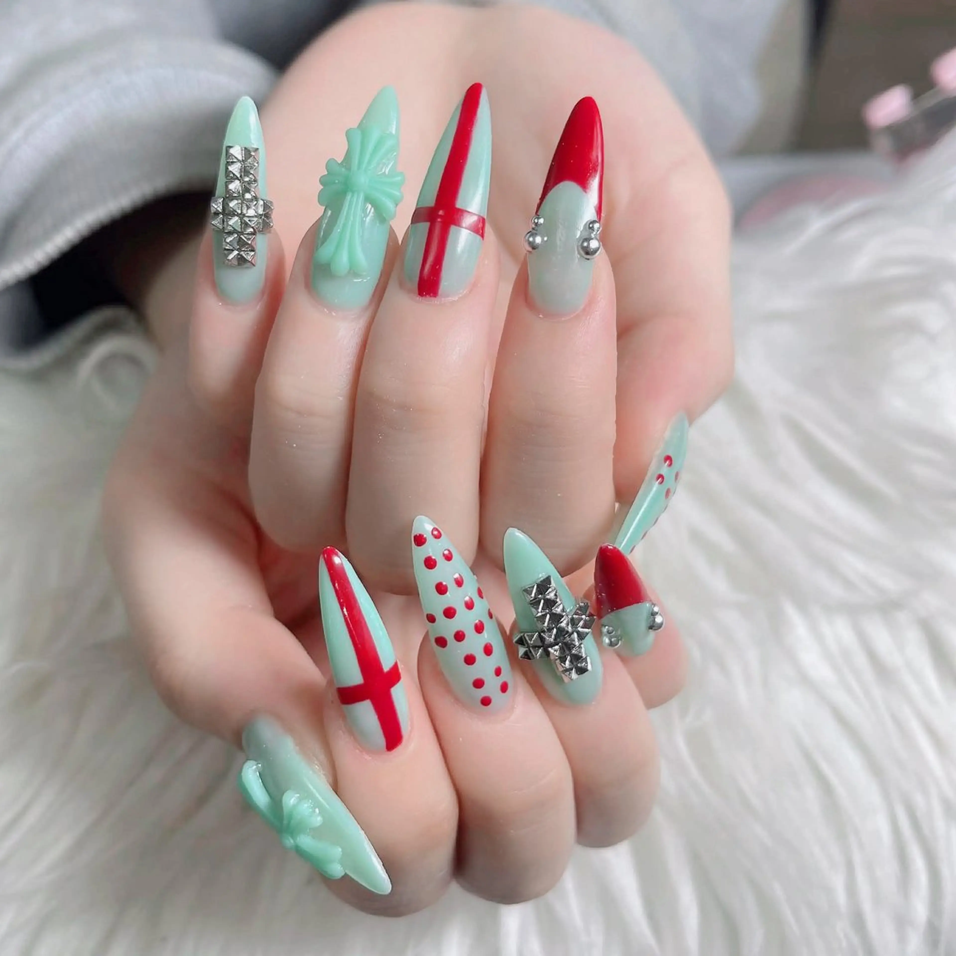 ネイル フットネイル フレンチネイル グラデーション 韓国ネイル ロングネイル ハンドネイル Hani Nail Salonのネイルデザイン