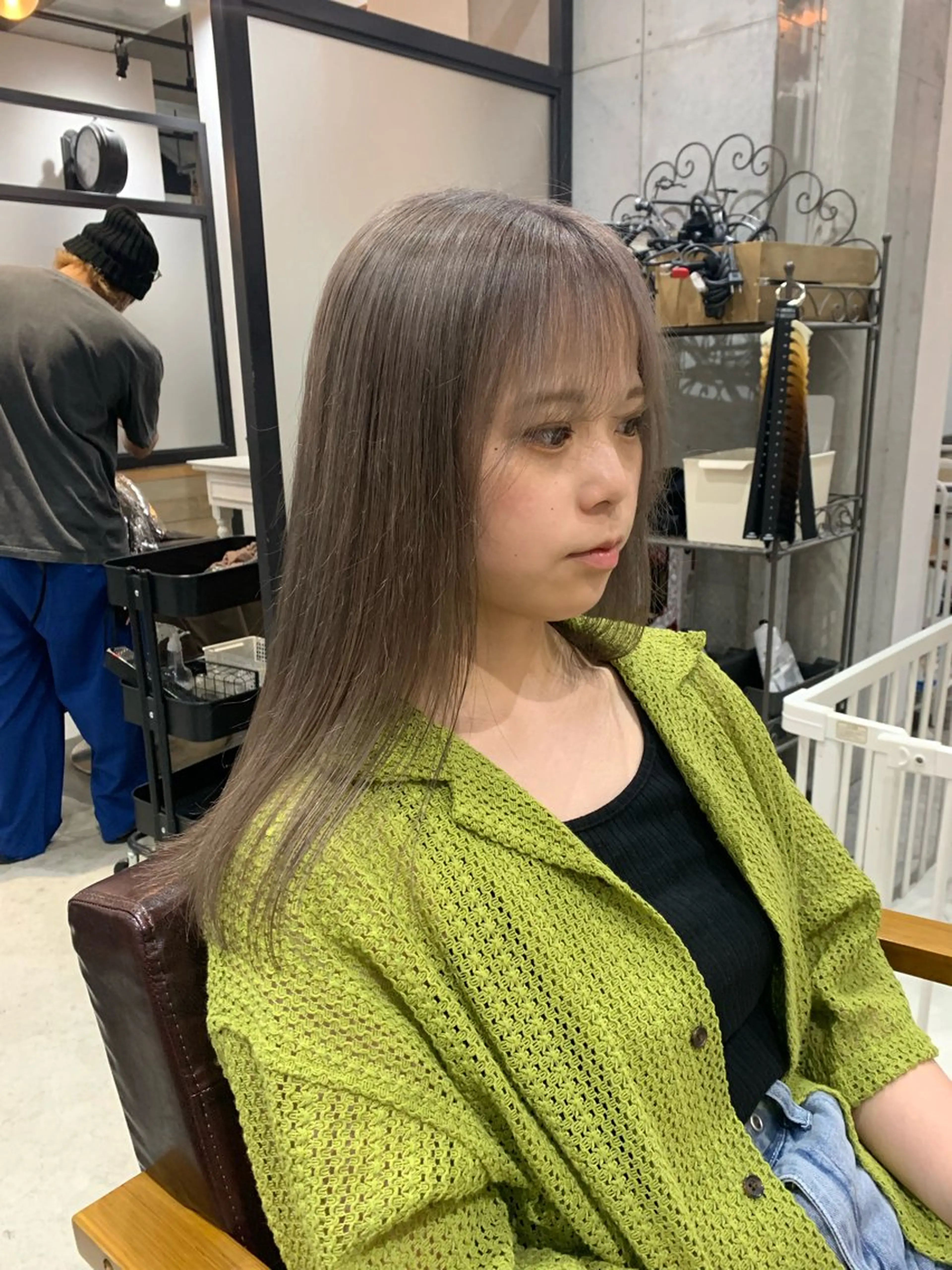 ロング カラー ヘアアレンジ ヘアカラー kei/透明感カラー /ベージュ/髪質改善のヘアスタイル