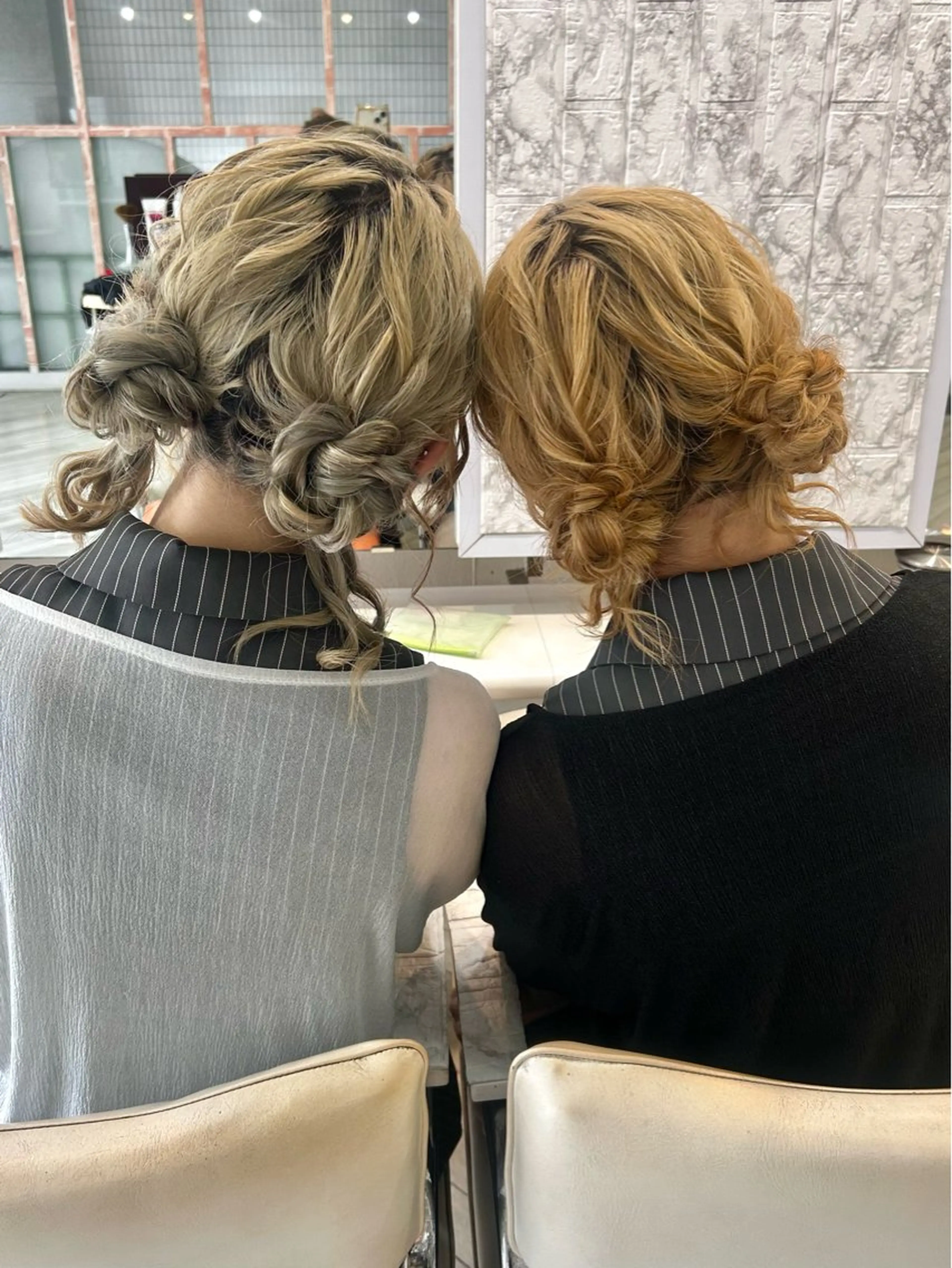 ロング お団子ヘア ヘアセット konomi⛓🩶 カラー/ヘアアレンジのヘアスタイル