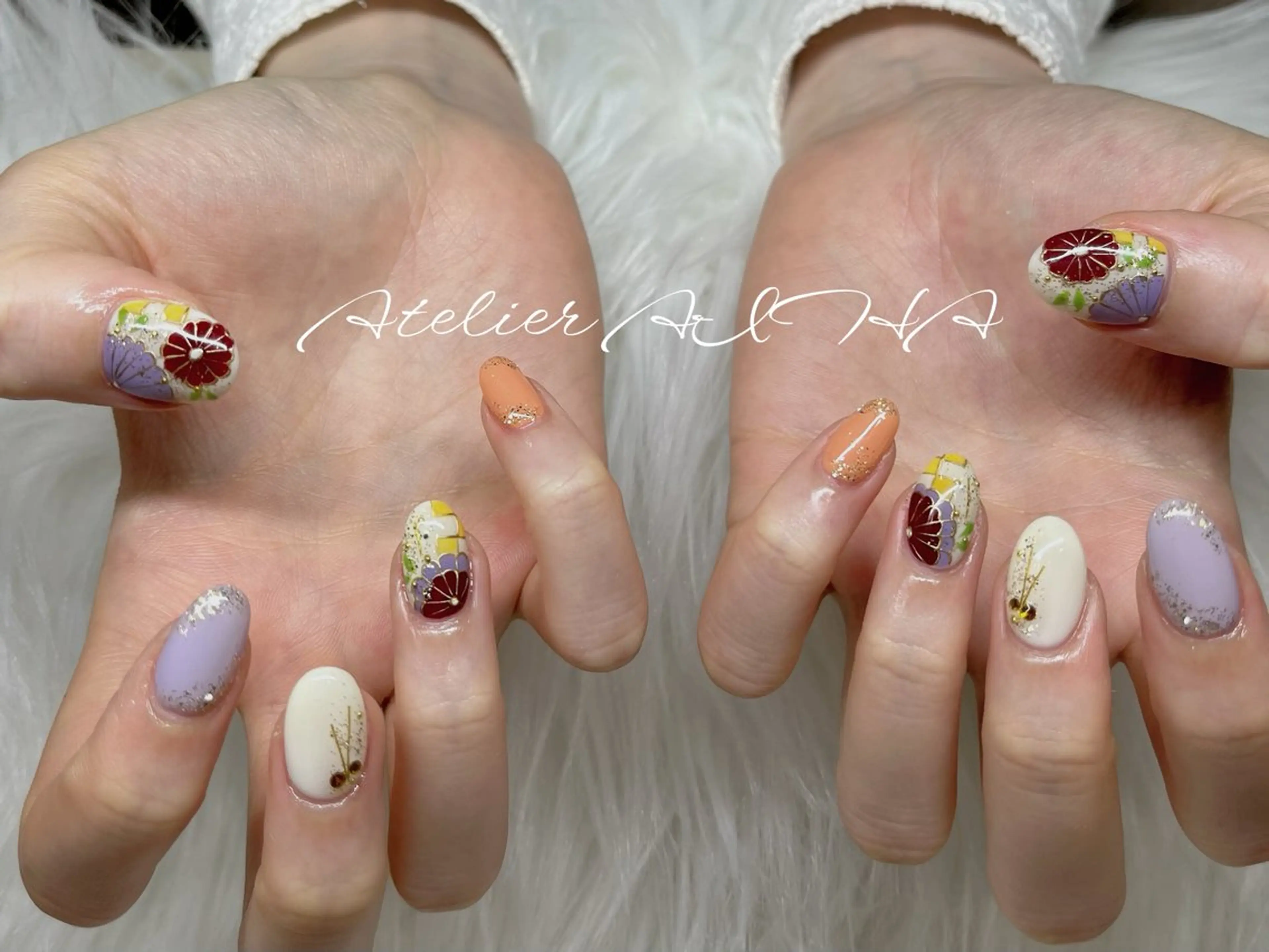 ミディアム ハンドネイル アトリエAIHA所属・アトリエAIHA★ フィルイン推奨サロンのネイルデザイン
