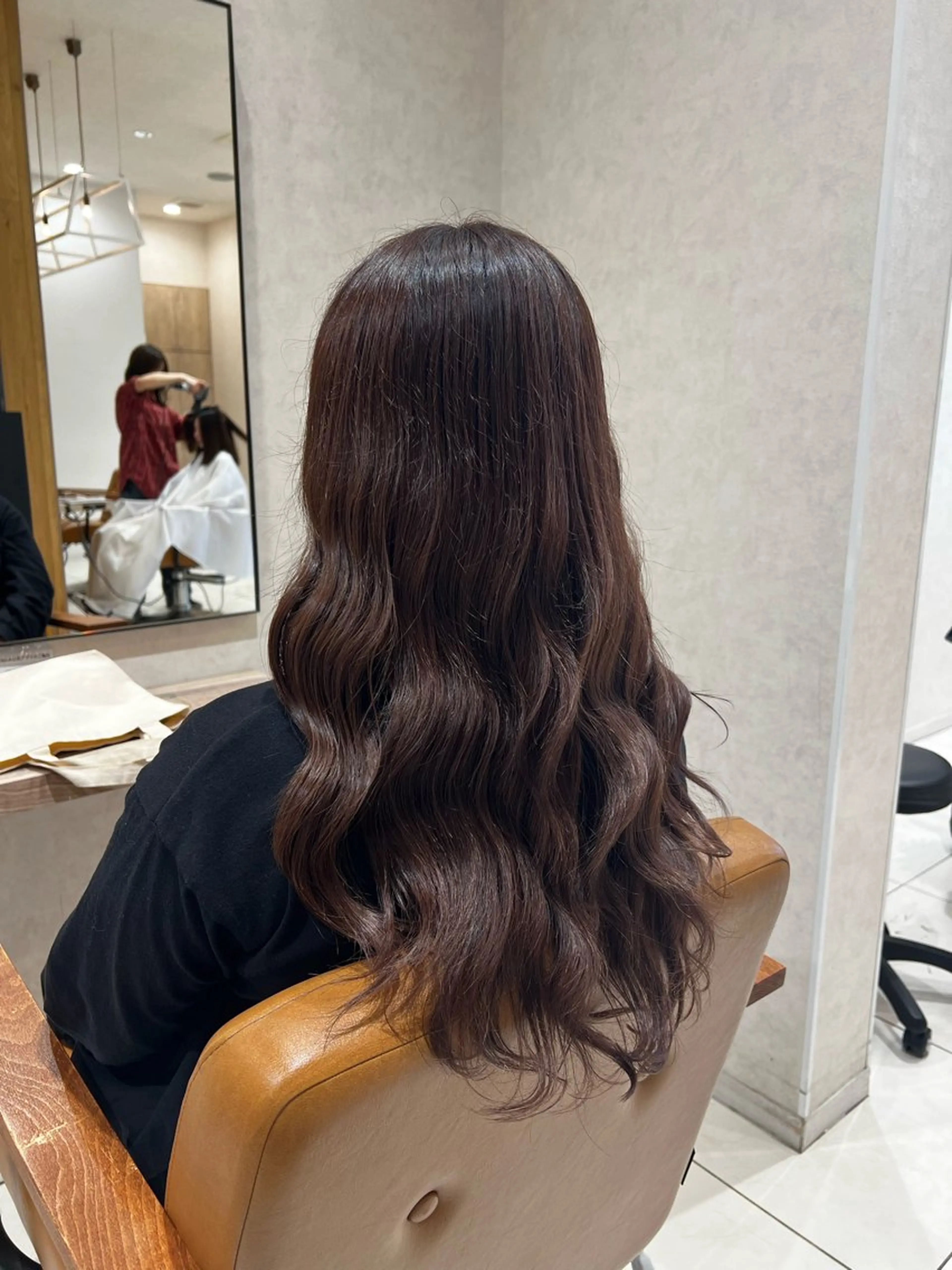 カラー ベージュカラー ピンクカラー ピンクベージュ レディースショート／ メンズパーマ／足立のヘアスタイル