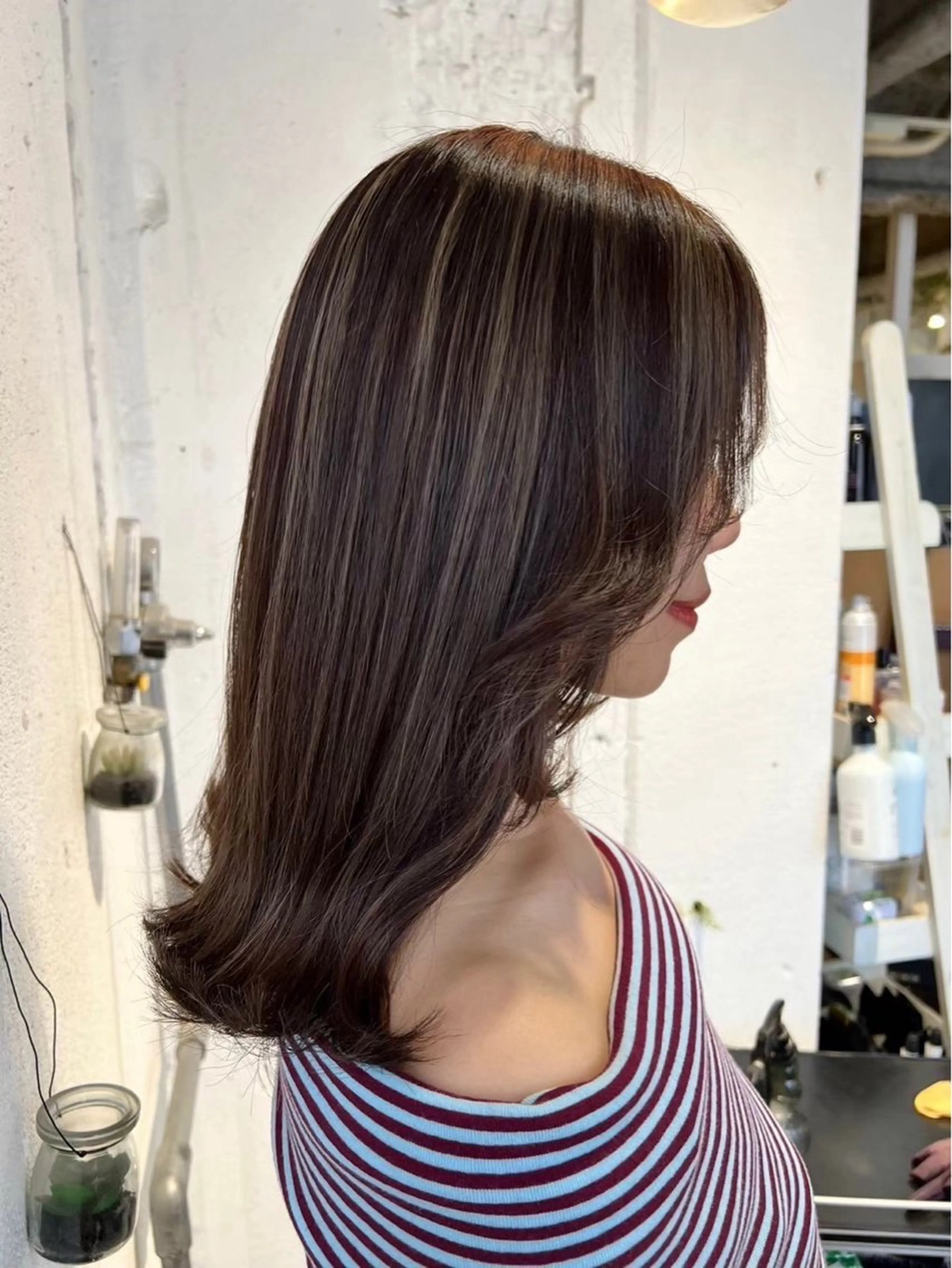 セミロング カラー ハイライトカラー ハイライト カット ヘアカラー トリートメント inc新小岩 🌱MANAMIのヘアスタイル