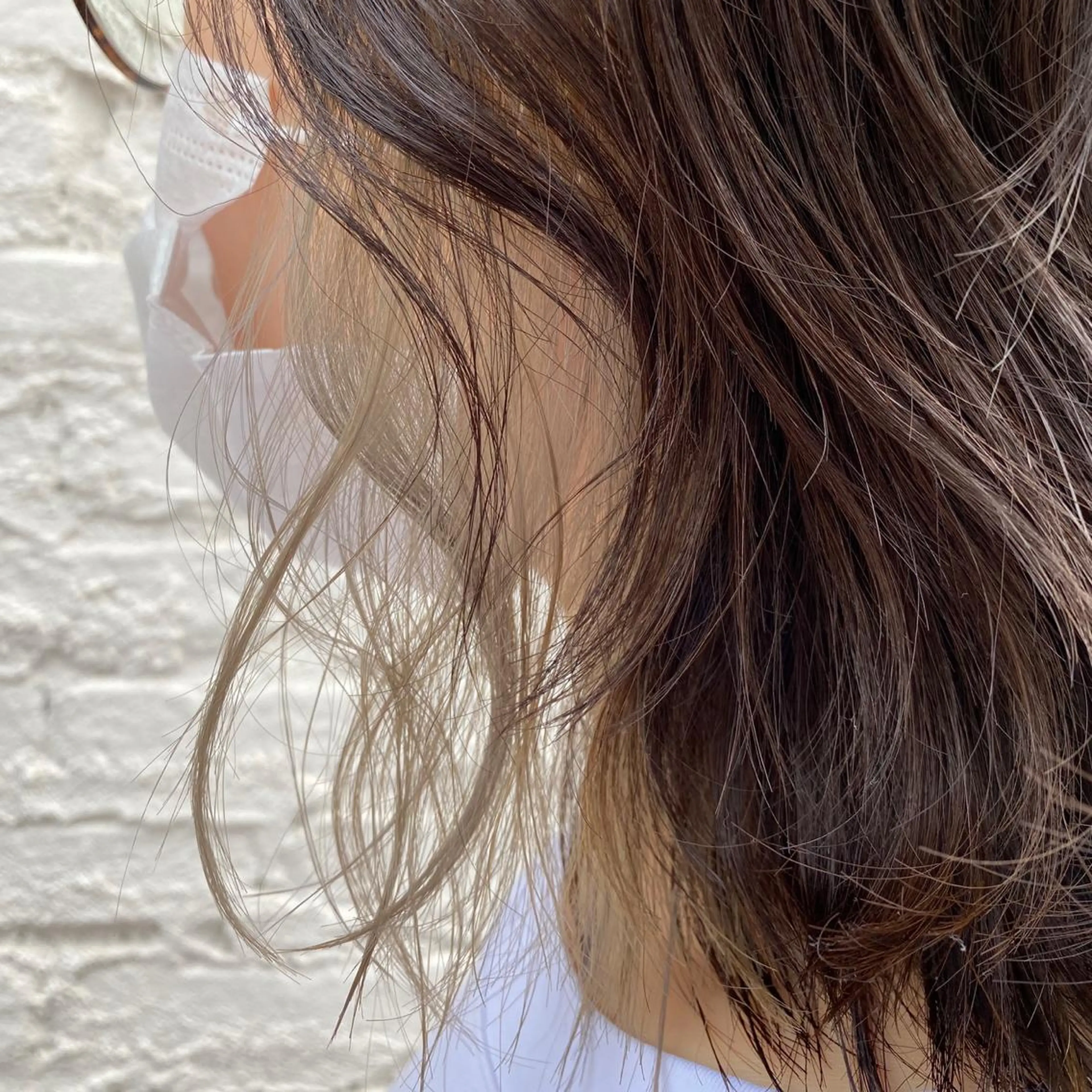 ミディアム カラー ベージュカラー 水原 恵莉香のヘアスタイル