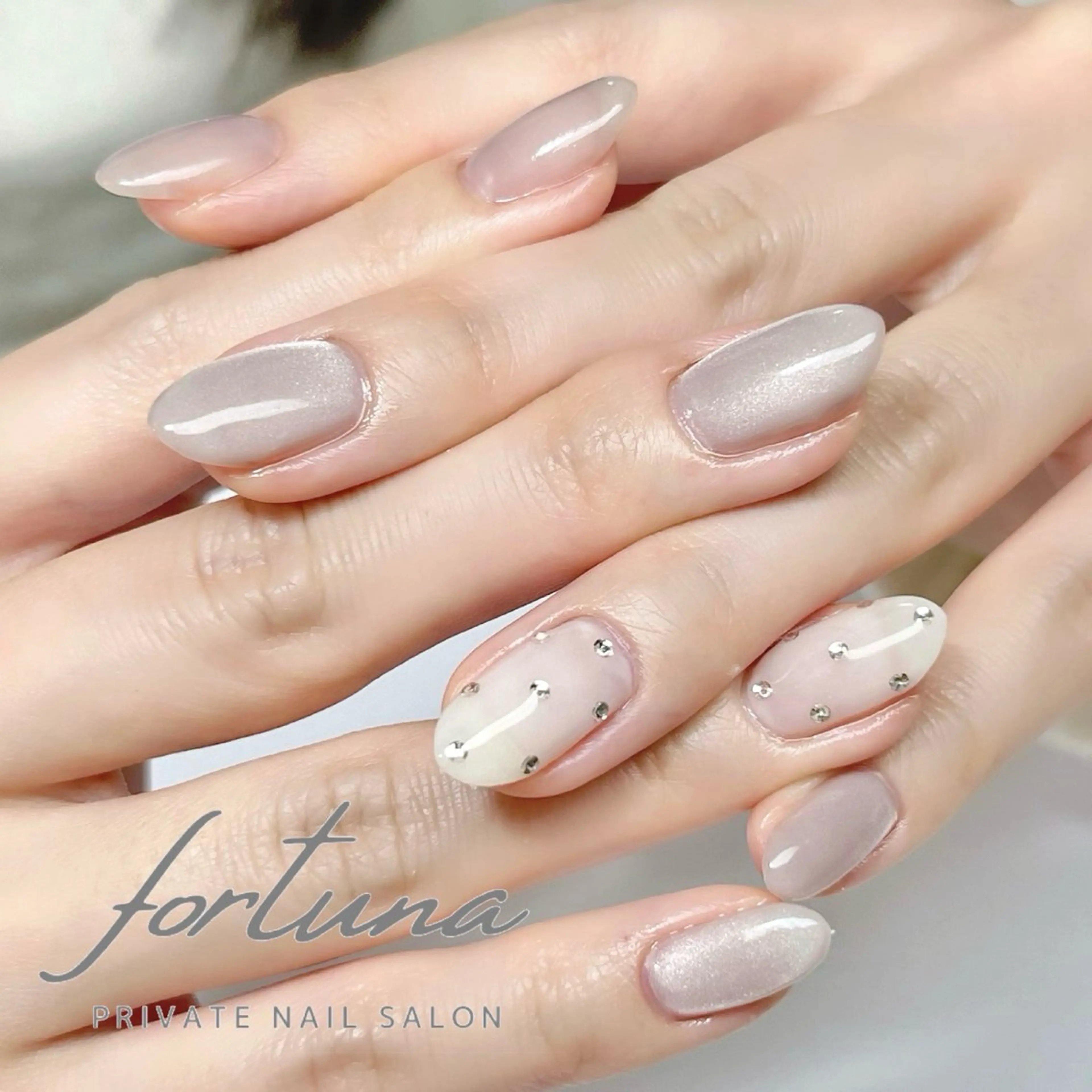 ネイル マグネットネイル オフィスネイル シンプルネイル ハンドネイル fortuna 武藤裕美のネイルデザイン