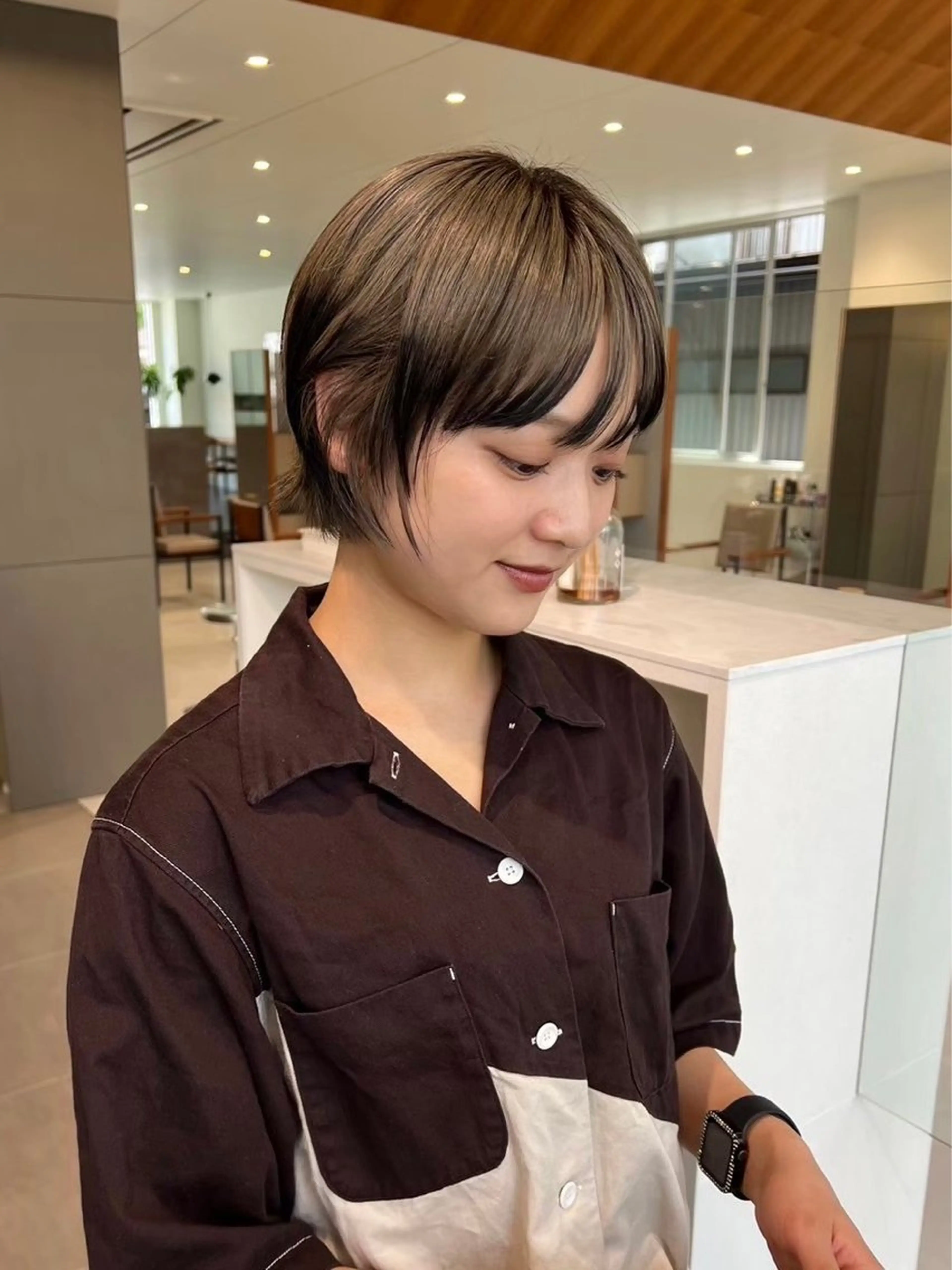 ショート カラー ヘアカラー 高発色ブリーチ/ ハイレイヤー🪽aiのヘアスタイル